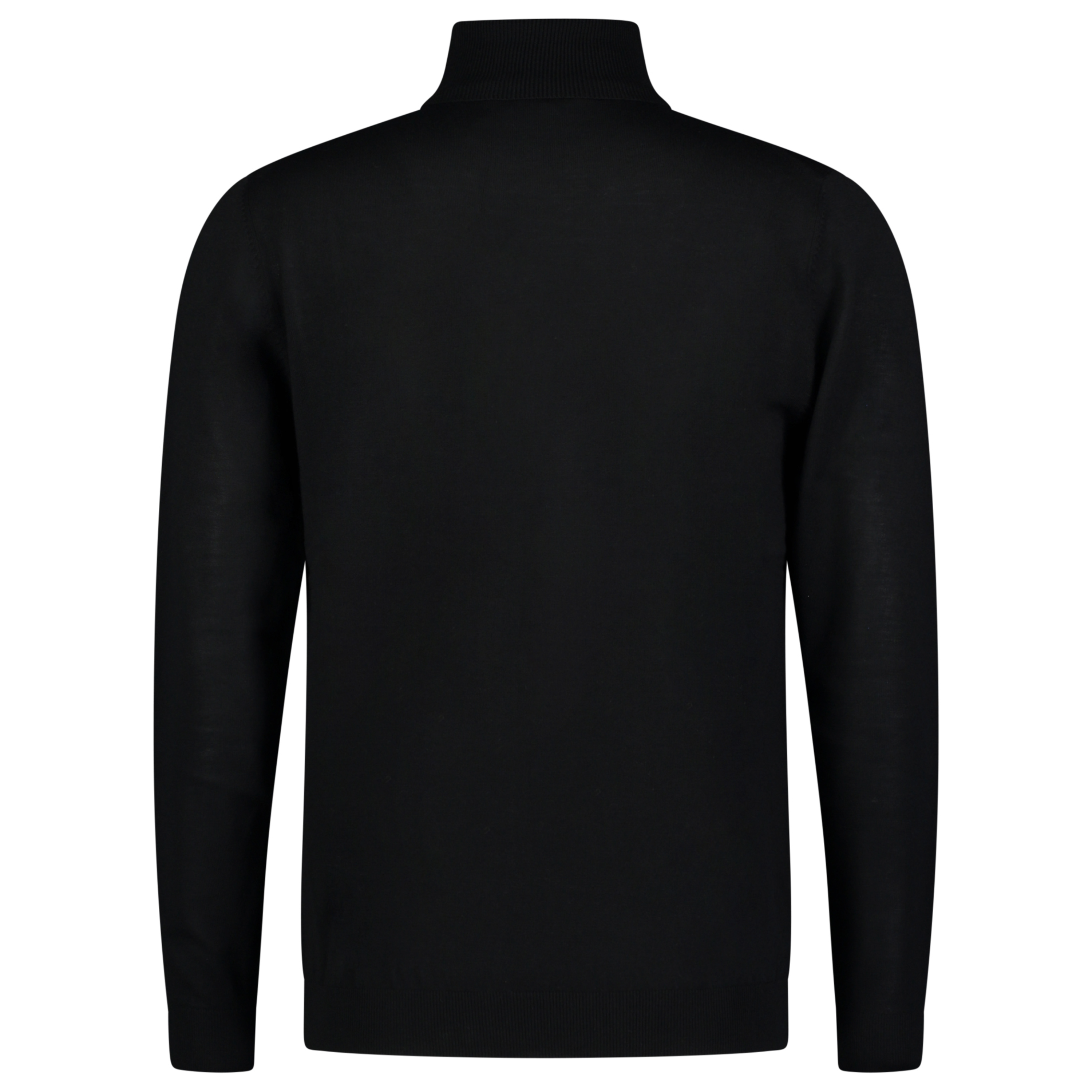 Roy Robson Merino Wool Roll Collar - Black