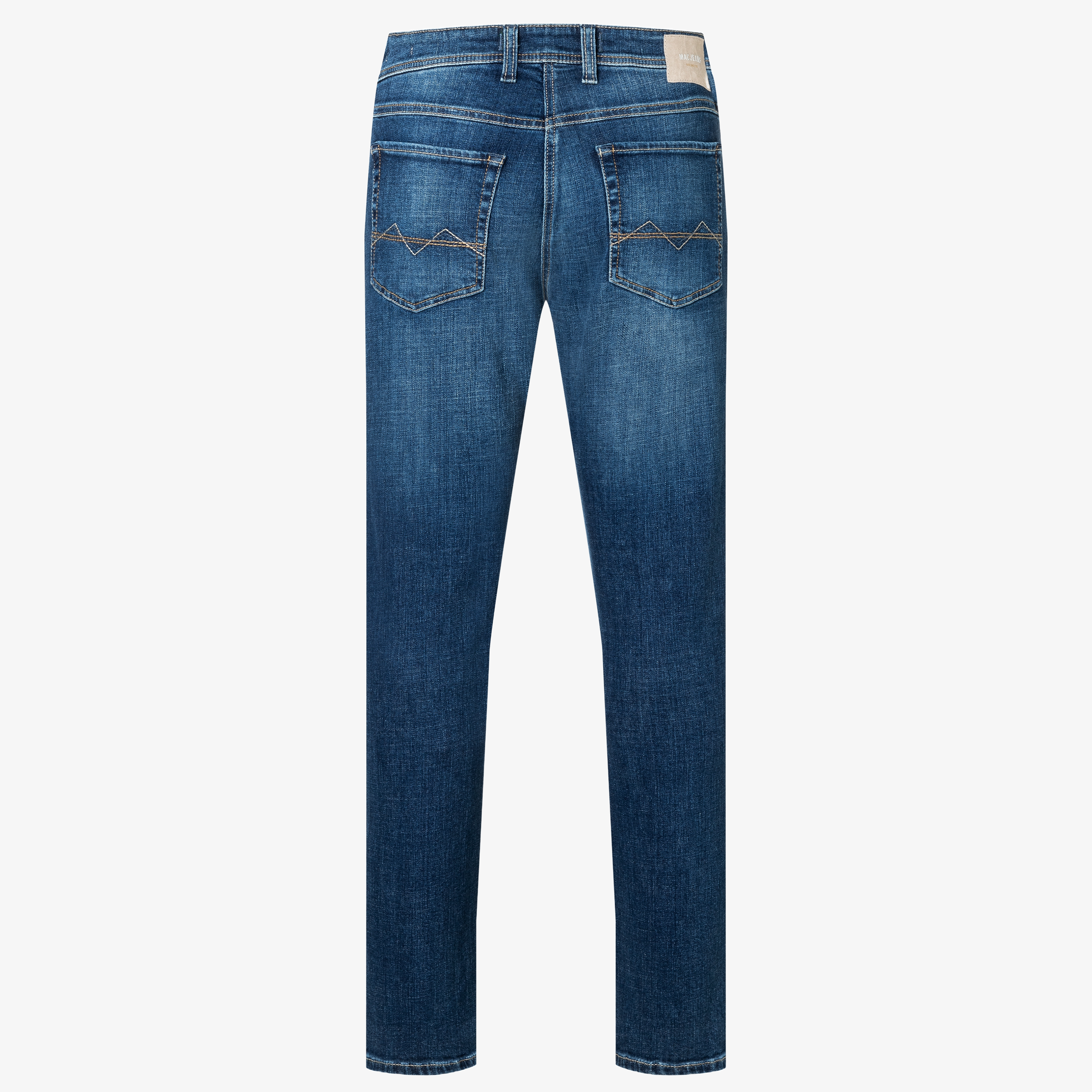 Mac Arne Straight Fit Denim Jeans - Dark Blue Authentic