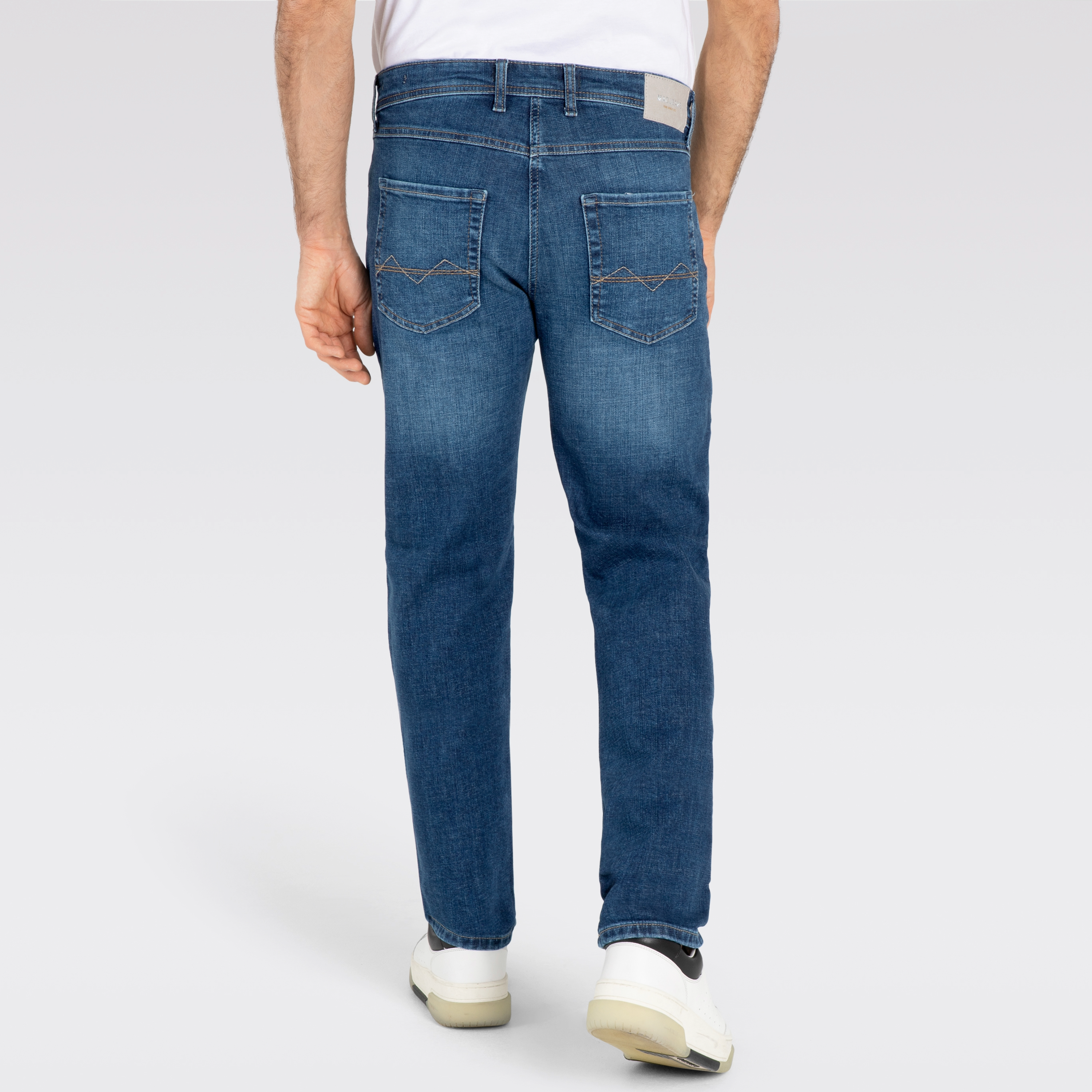 Mac Arne Straight Fit Denim Jeans - Dark Blue Authentic
