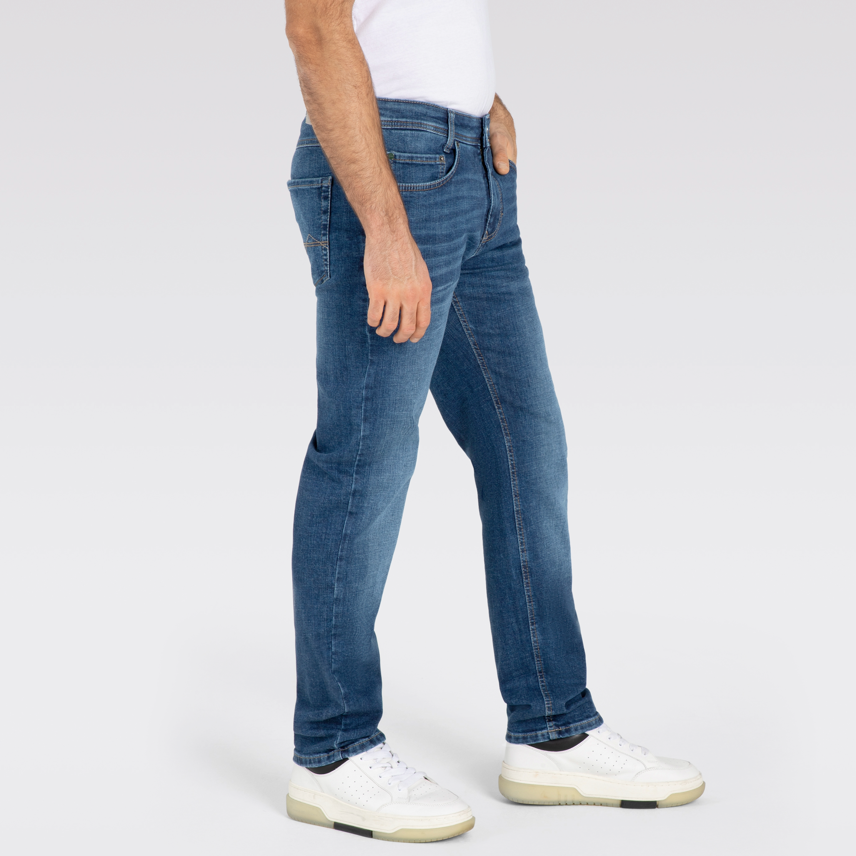 Mac Arne Straight Fit Denim Jeans - Dark Blue Authentic