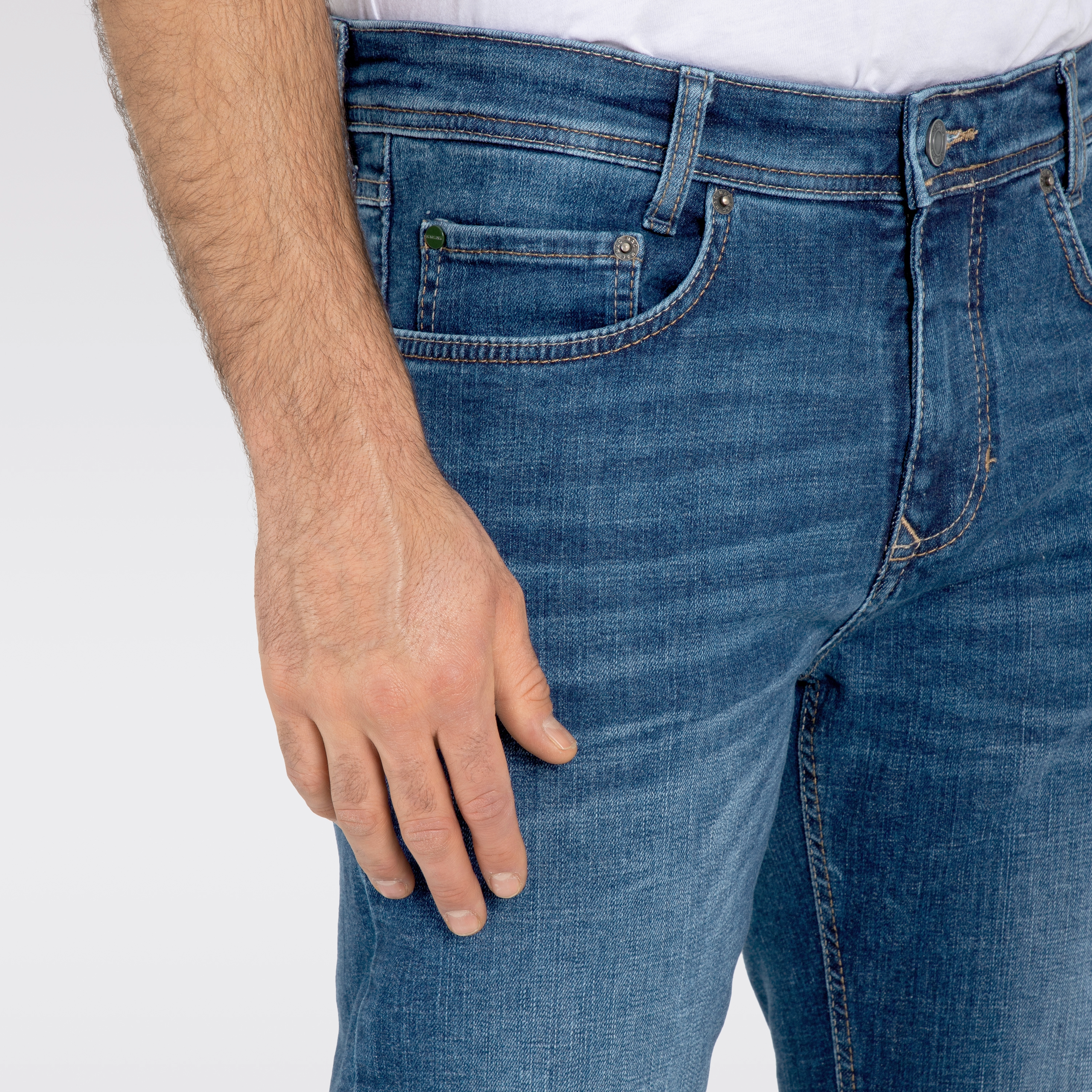 Mac Arne Straight Fit Denim Jeans - Dark Blue Authentic