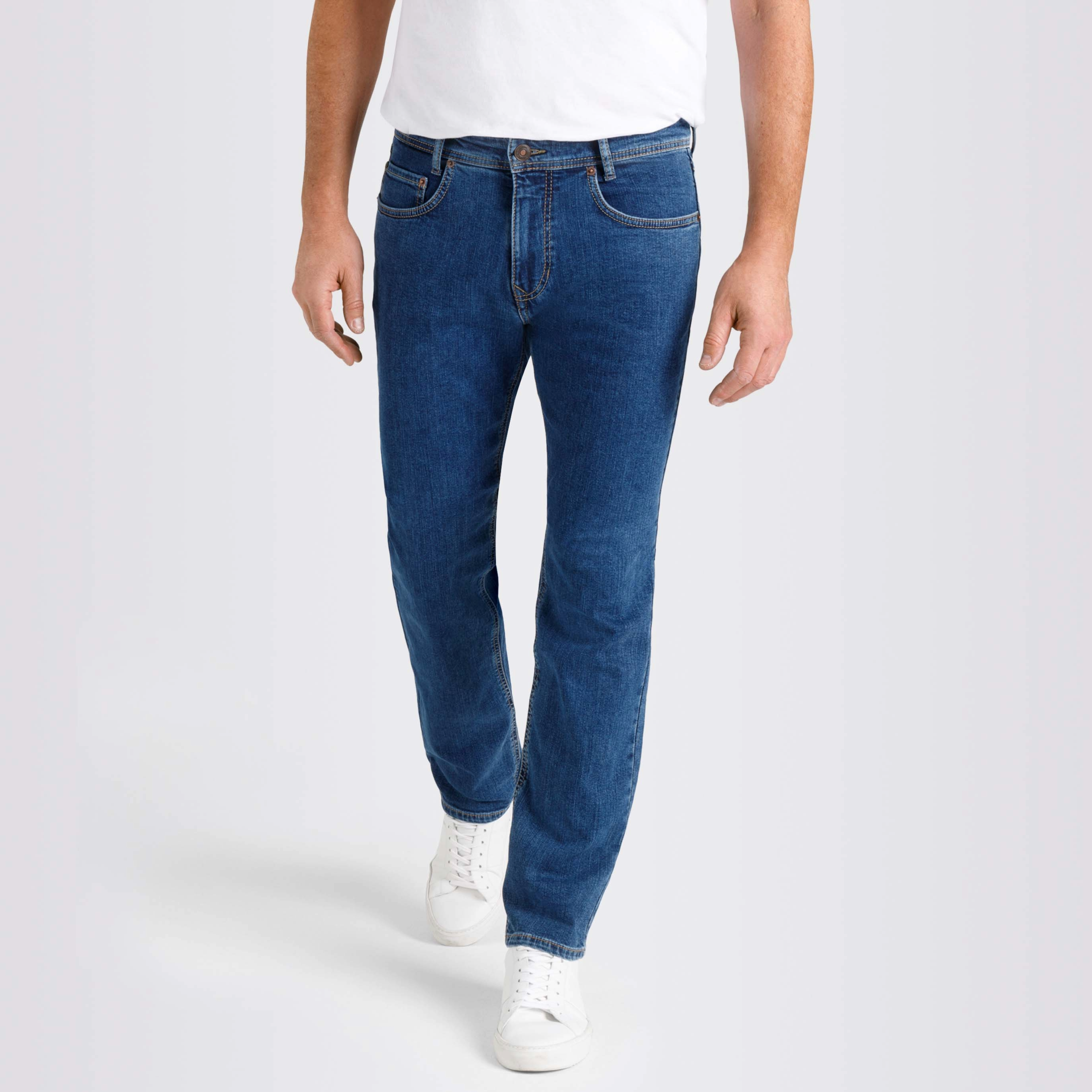 Mac Arne Straight Fit Denim Jeans - Light Blue
