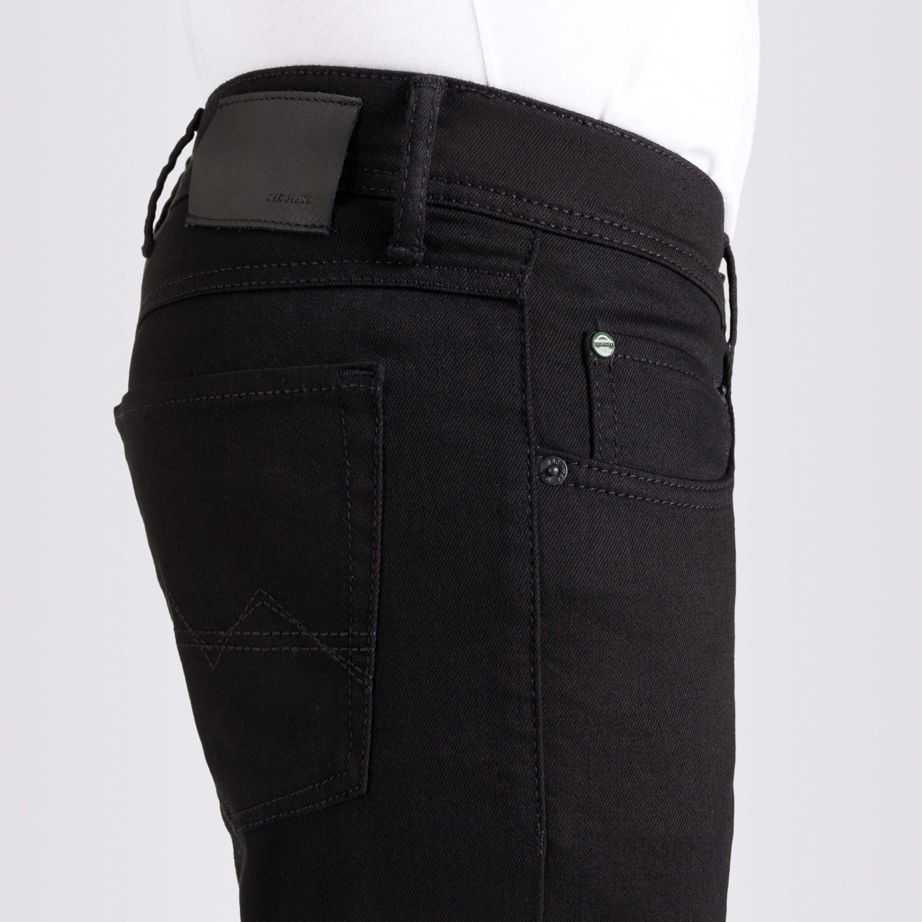 Mac Arne Straight Fit Denim Jeans - Black