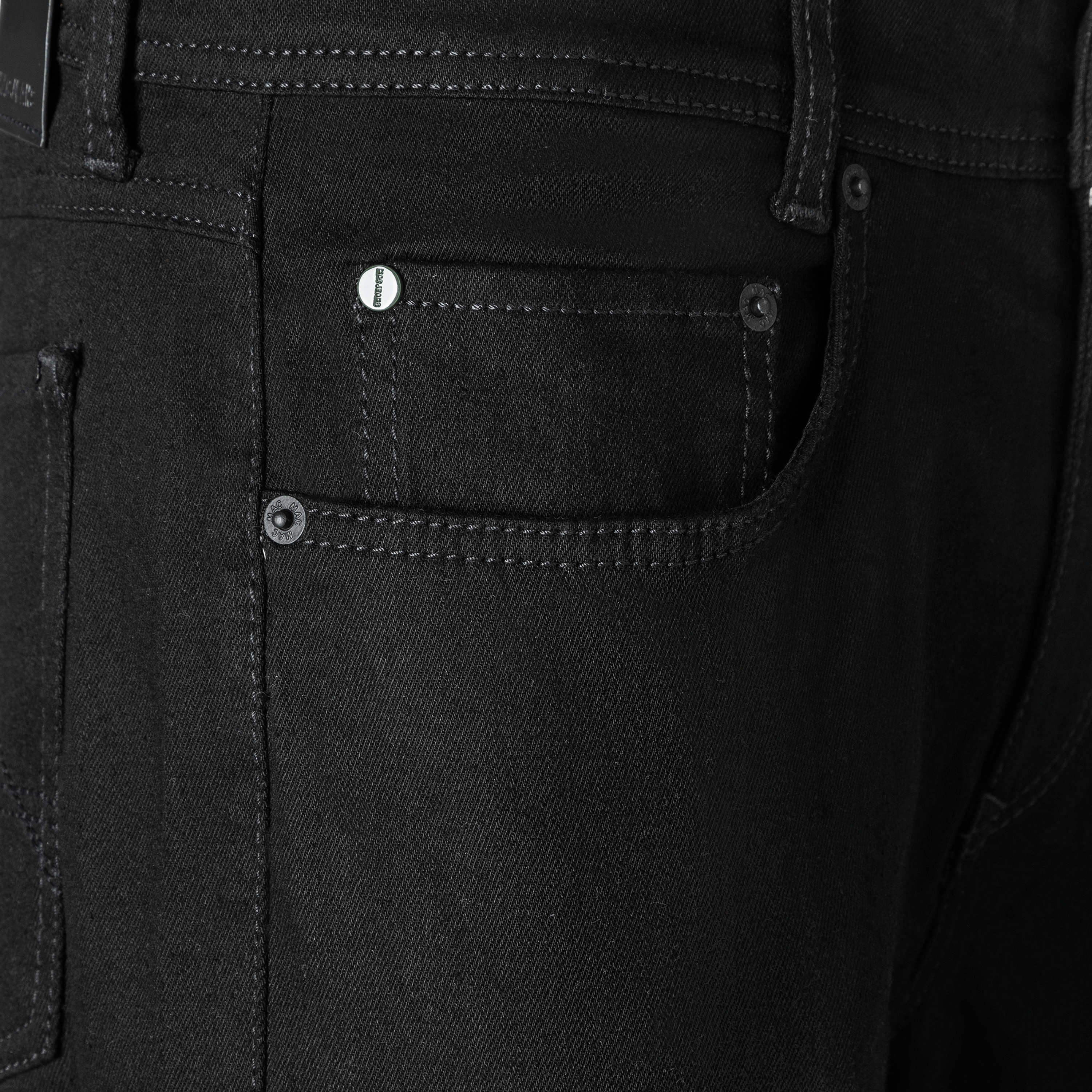 Mac Arne Straight Fit Denim Jeans - Black