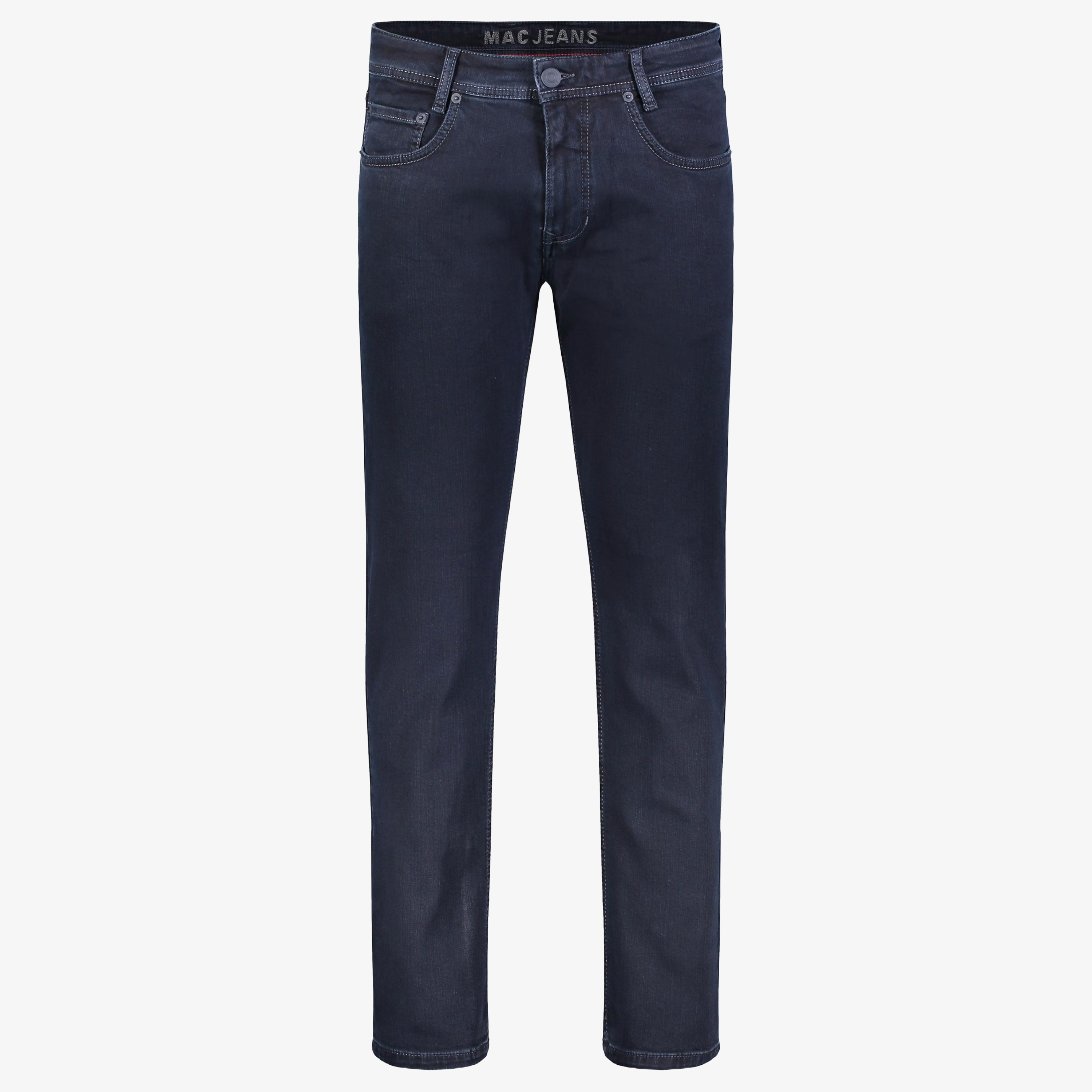 Mac Arne Straight Fit Denim Jeans - Blue-Black