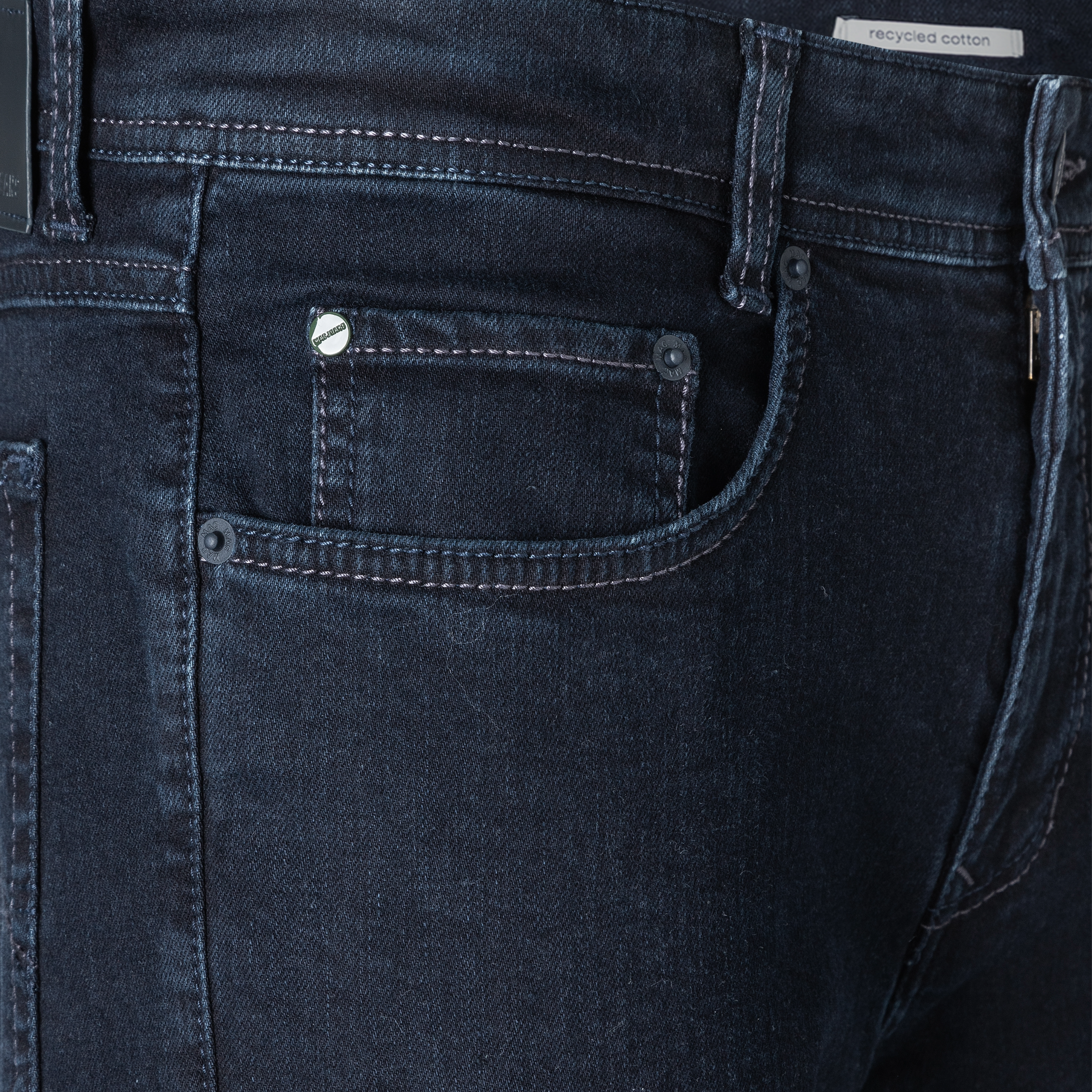 Mac Arne Straight Fit Denim Jeans - Blue-Black