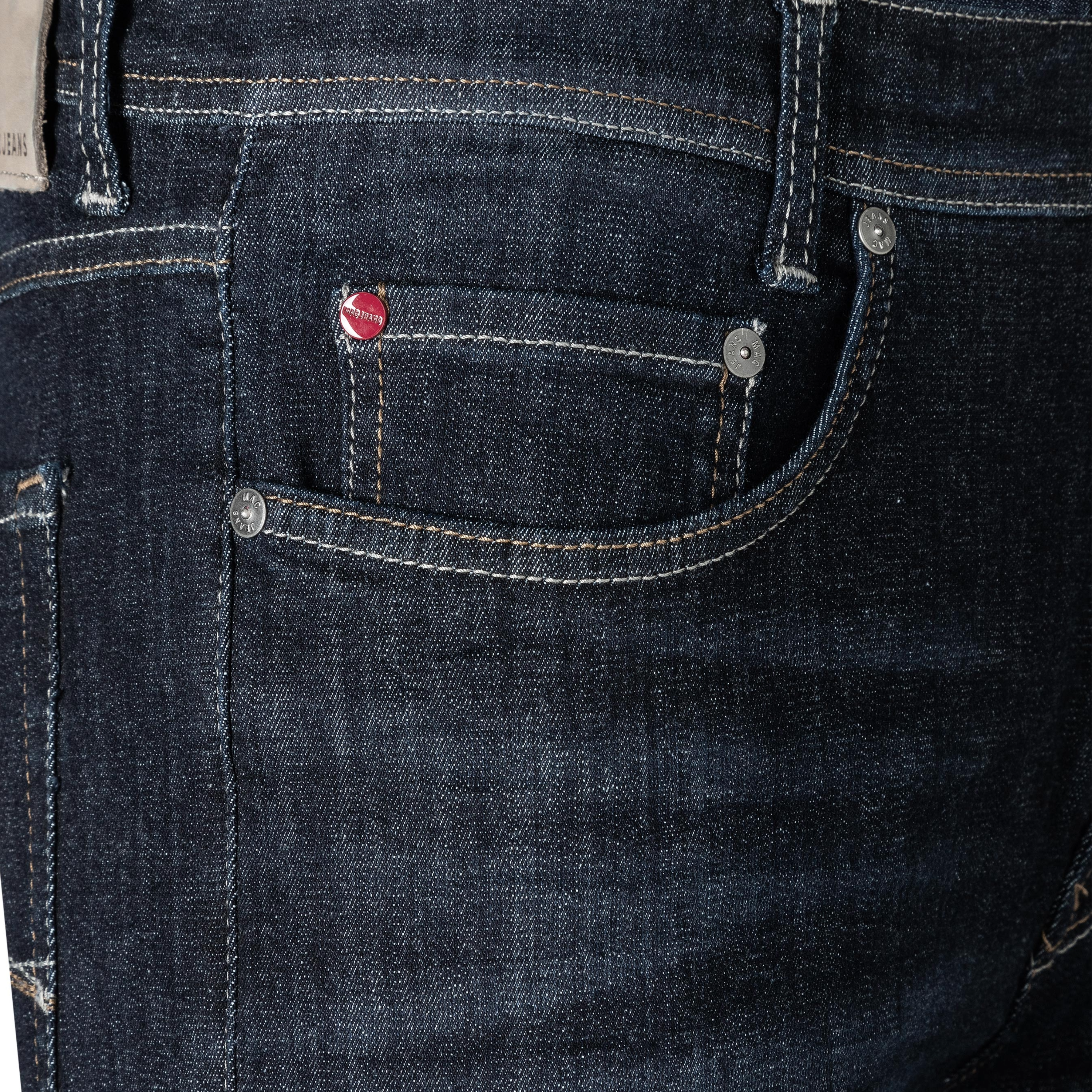 Mac Macflexx Slim Fit Driver Denim Jeans - Rinsed Wash 3D