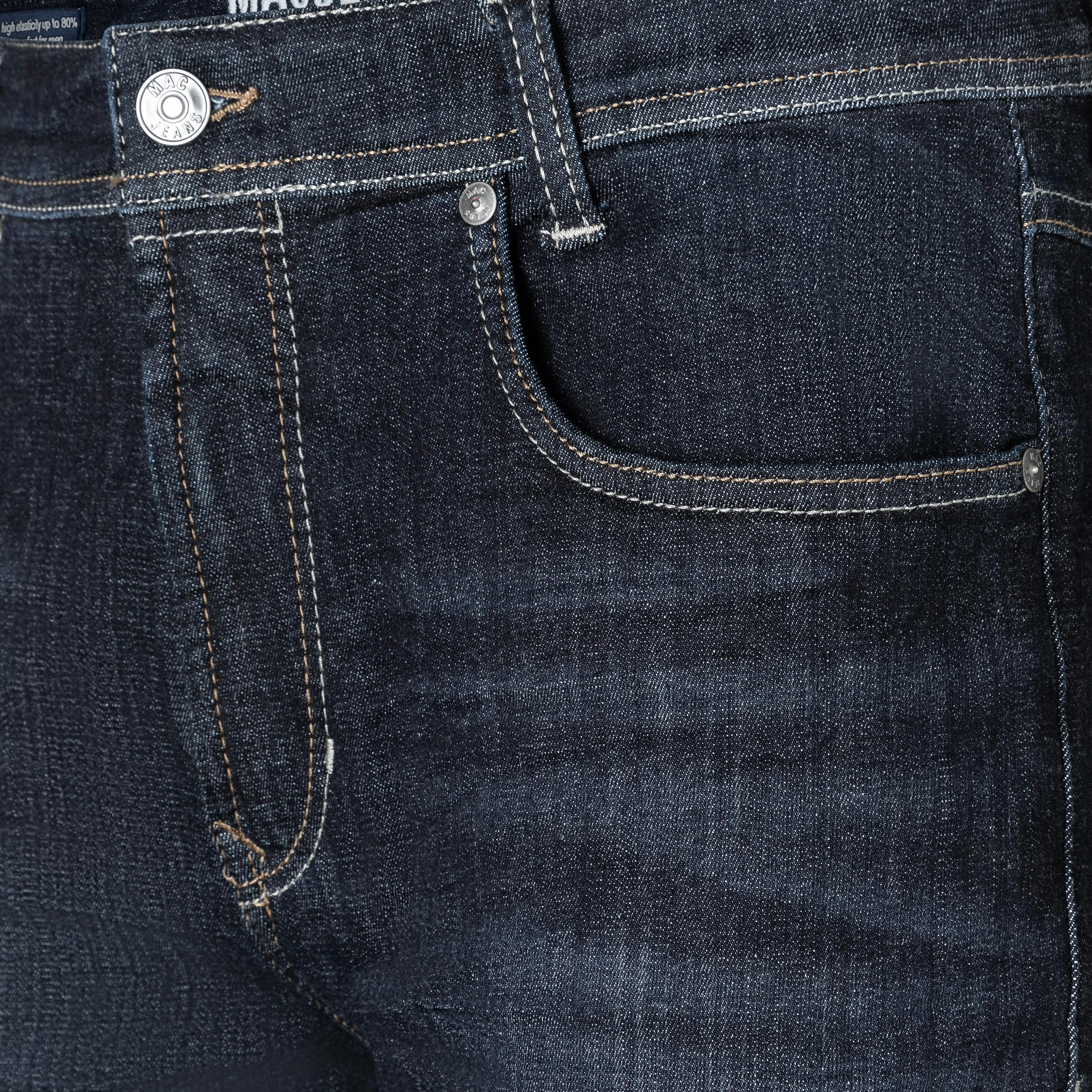 Mac Macflexx Slim Fit Driver Denim Jeans - Rinsed Wash 3D