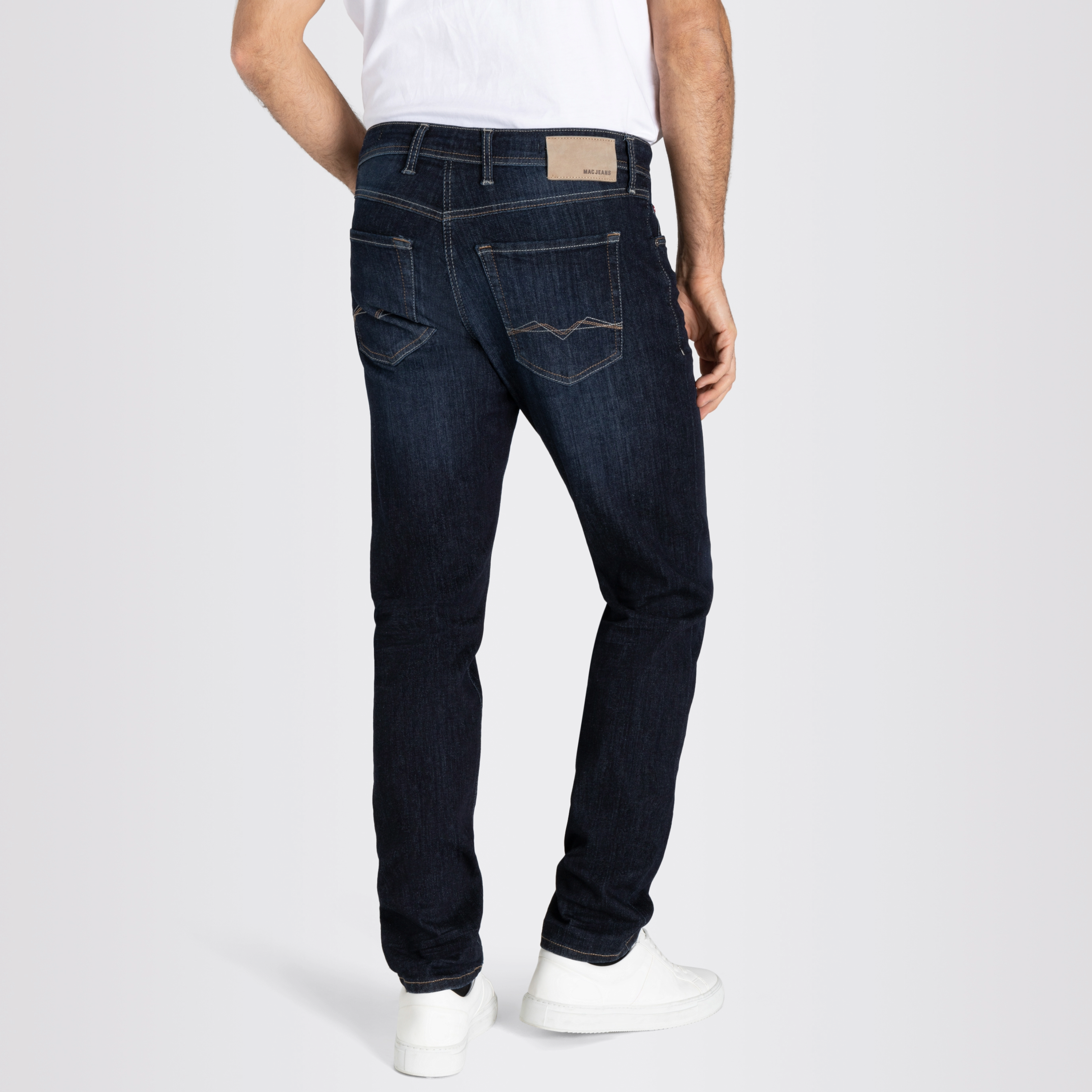 Mac Macflexx Slim Fit Driver Denim Jeans - Rinsed Wash 3D