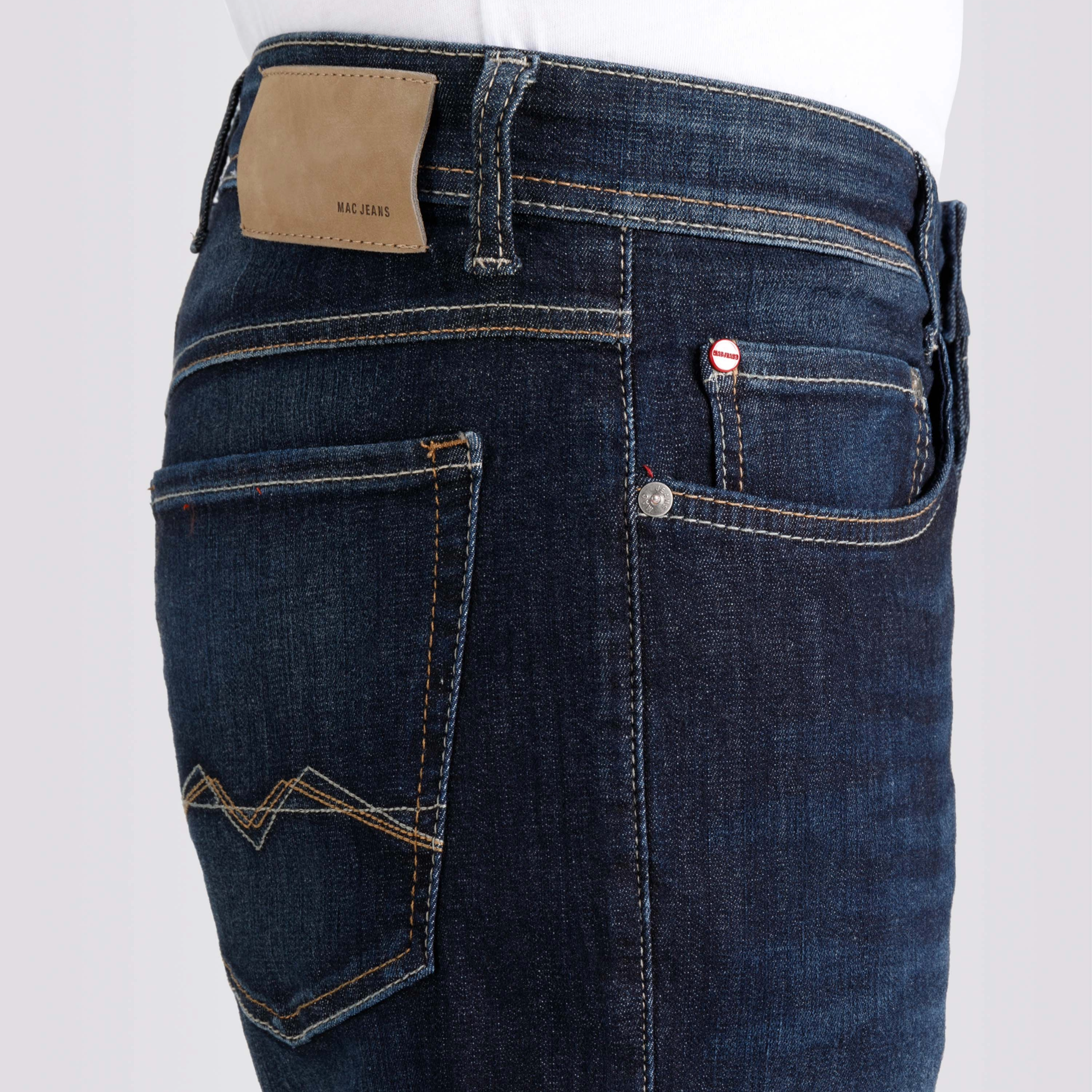 Mac Macflexx Slim Fit Driver Denim Jeans - Rinsed Wash 3D