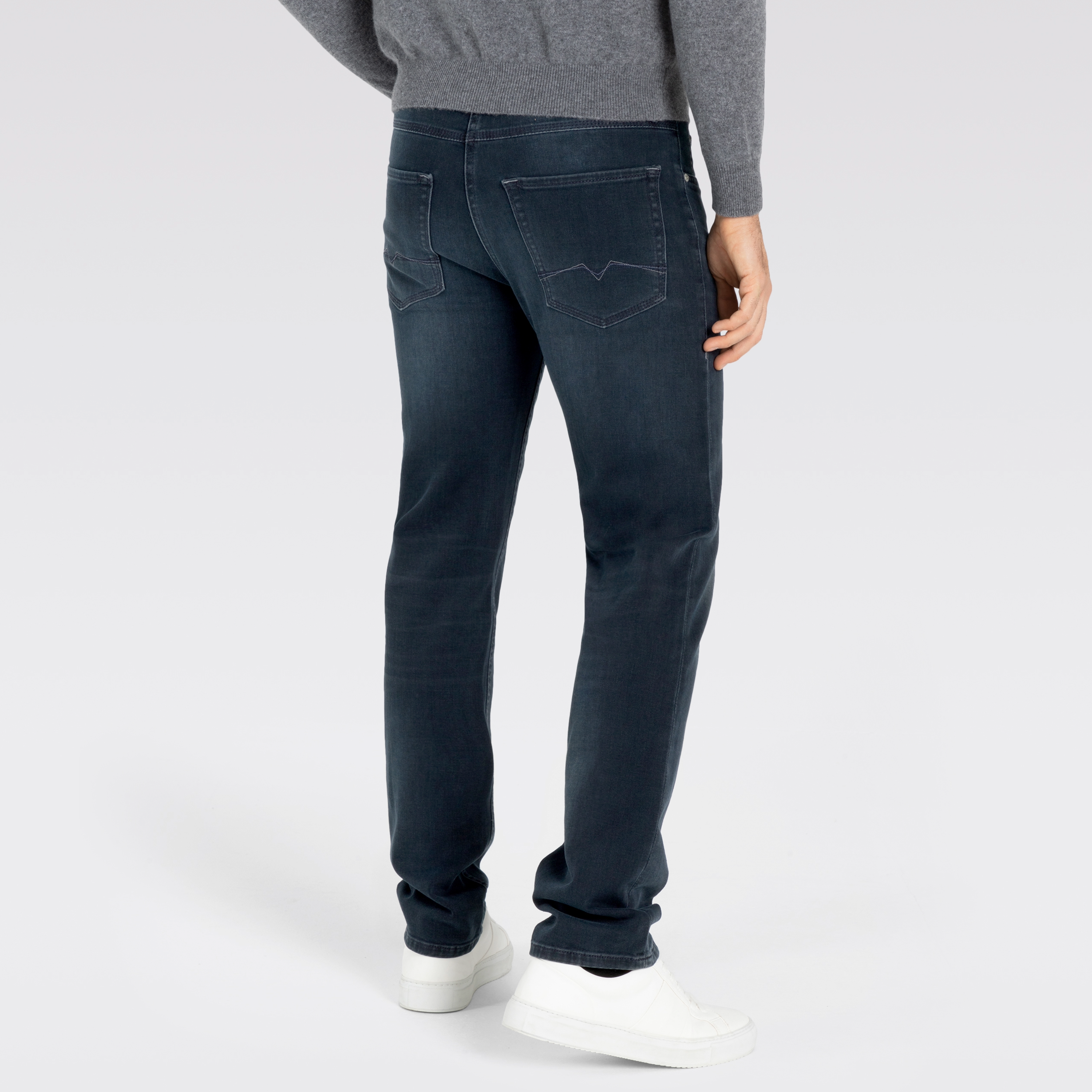 Mac Arne Straight Fit Denim Jeans - Deep Blue Authentic Used