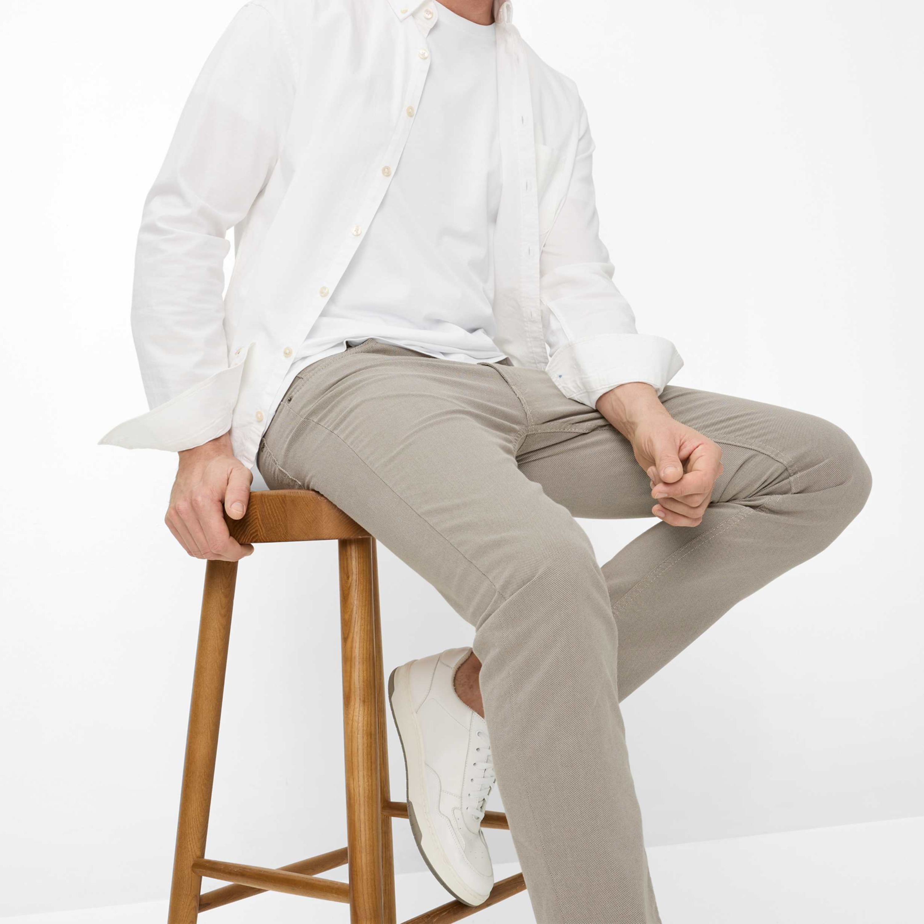 Brax Chuck Hi-Flex Straight Fit Trousers - Walnut