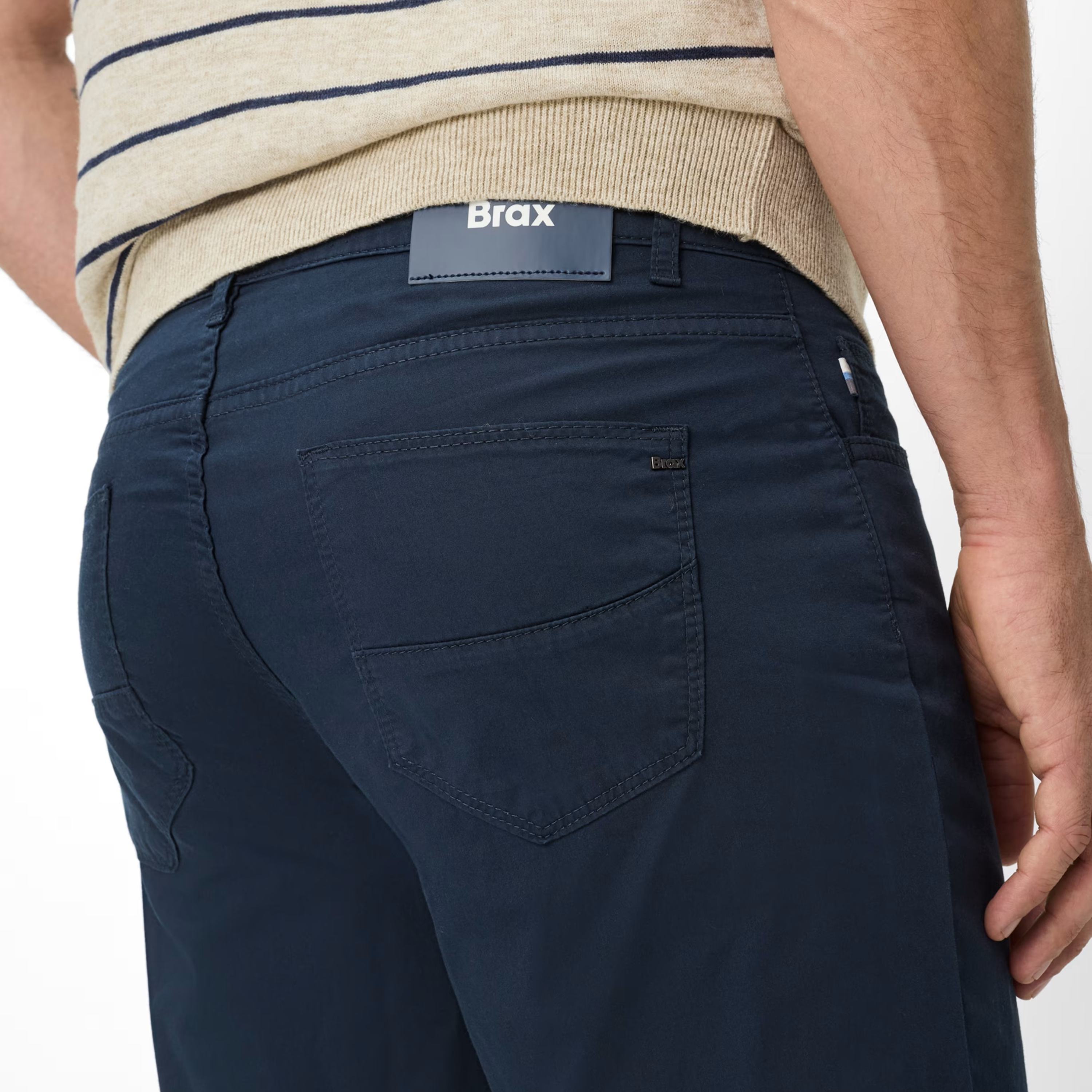Brax Cadiz U Ultralight Straight Fit Trousers - Navy