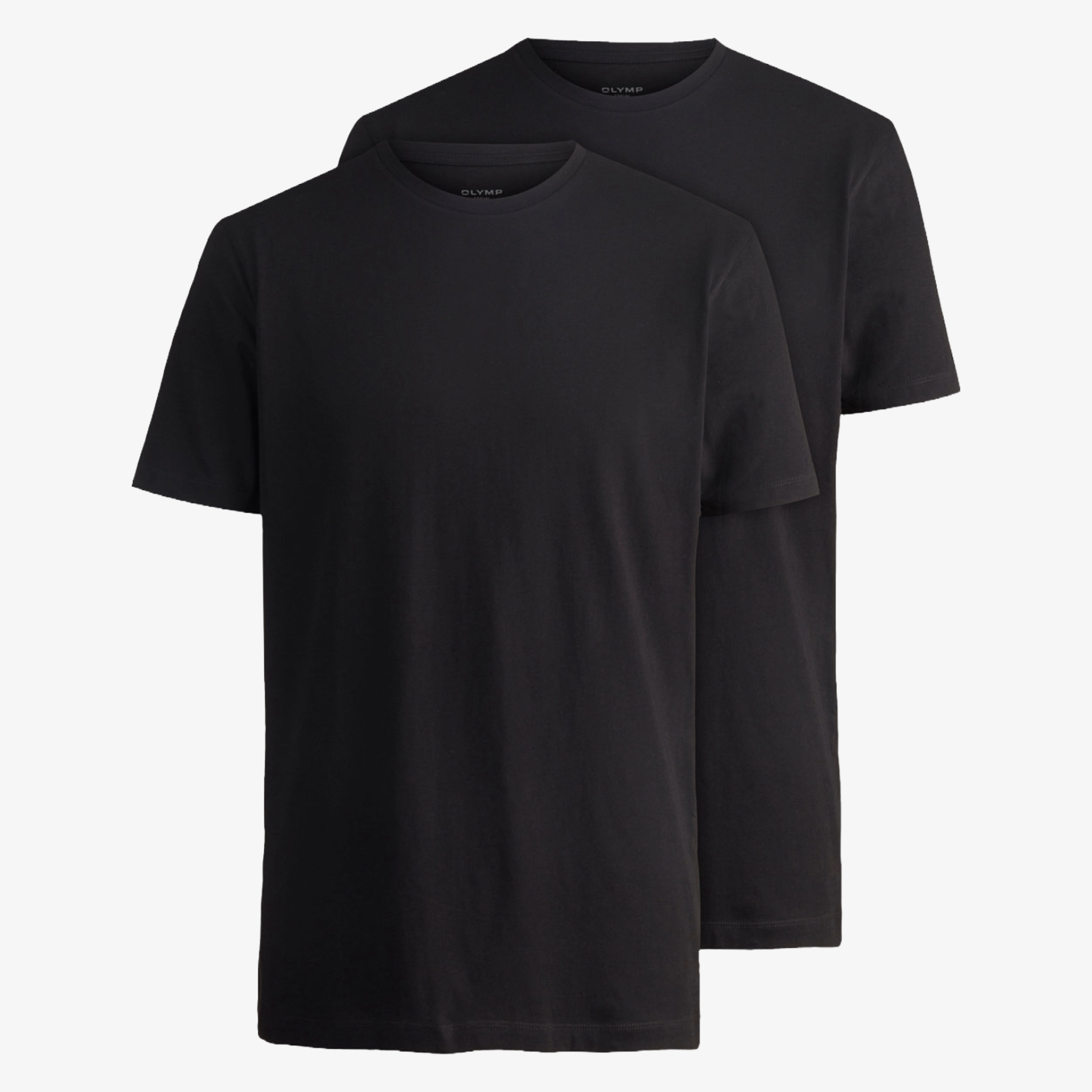 Olymp 2 Pack Round Neck Undershirt - Black