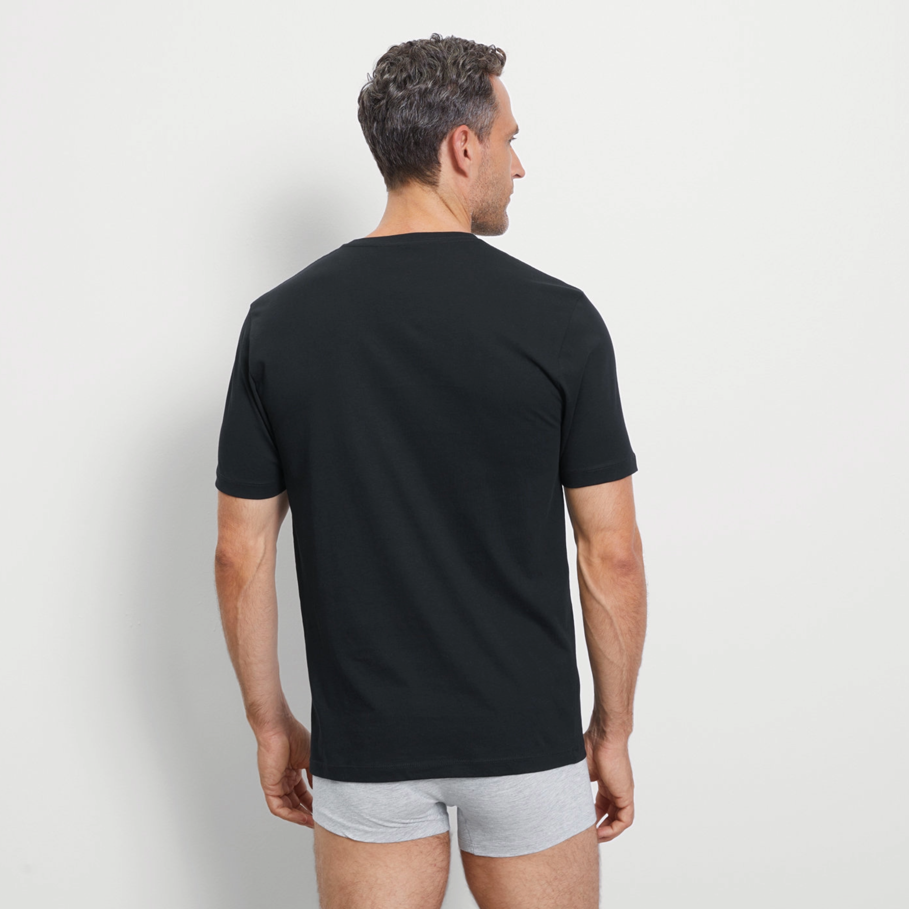 Olymp 2 Pack Round Neck Undershirt - Black