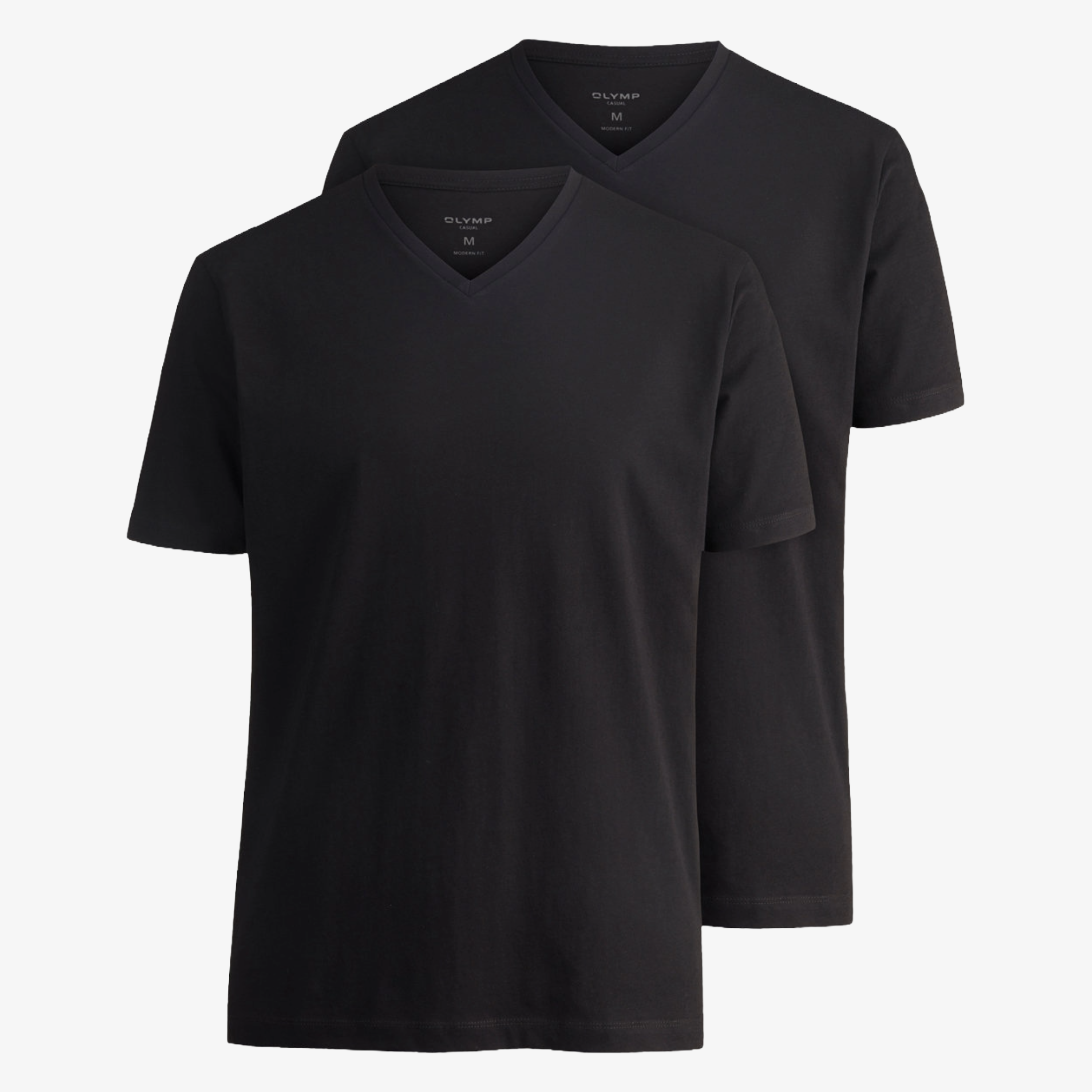 Olymp 2 Pack V Neck Undershirt - Black