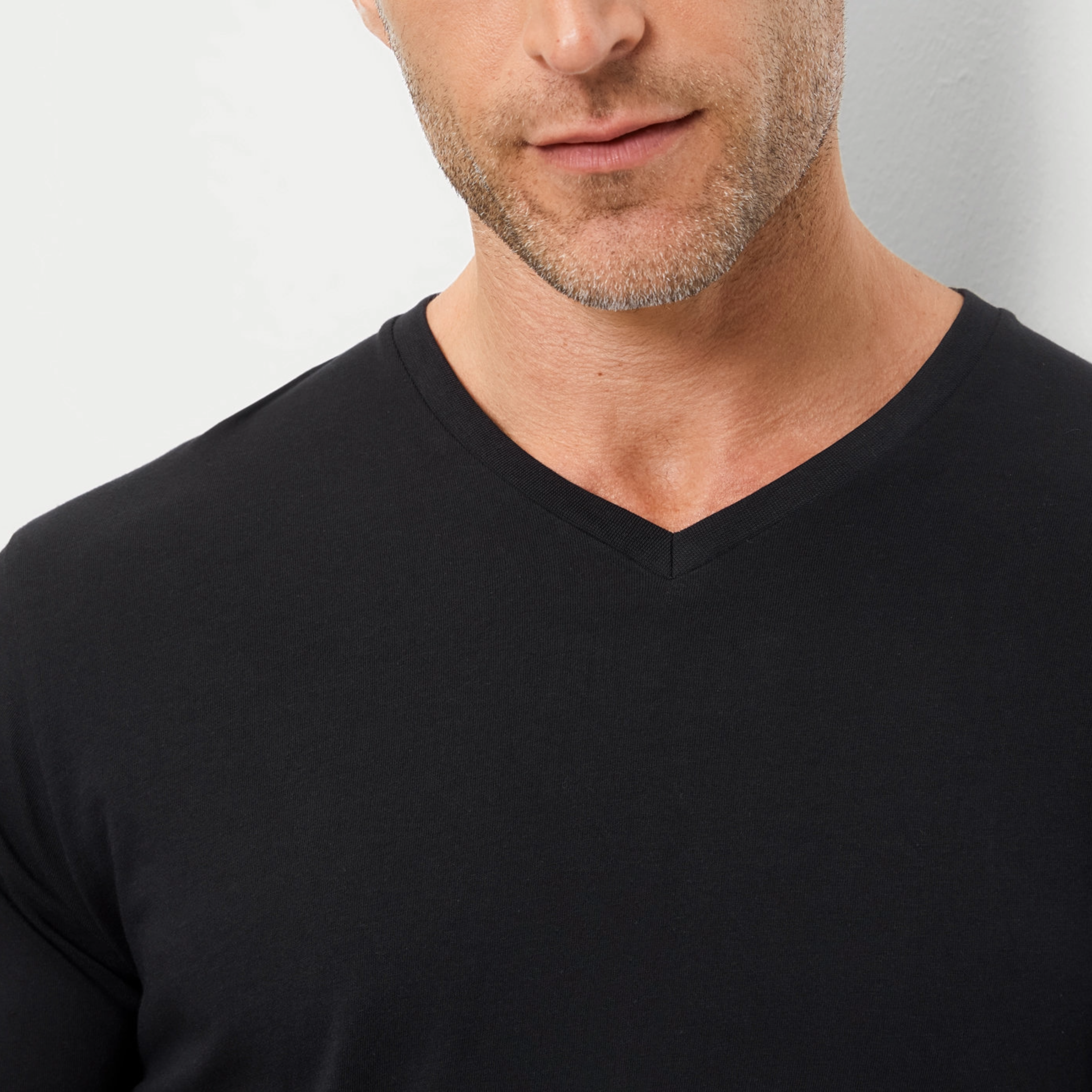 Olymp 2 Pack V Neck Undershirt - Black