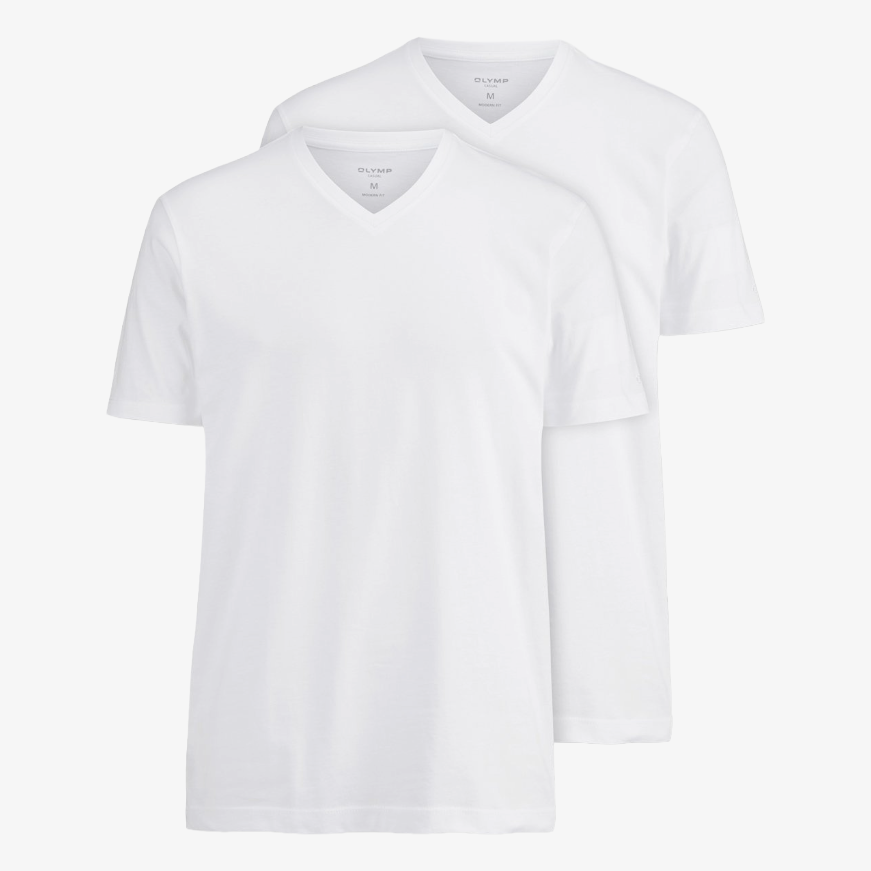 Olymp 2 Pack V Neck Undershirt - White