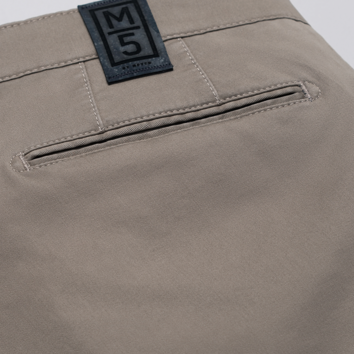 M5 by Meyer Light Summer Twill Slim Fit Chinos - Taupe