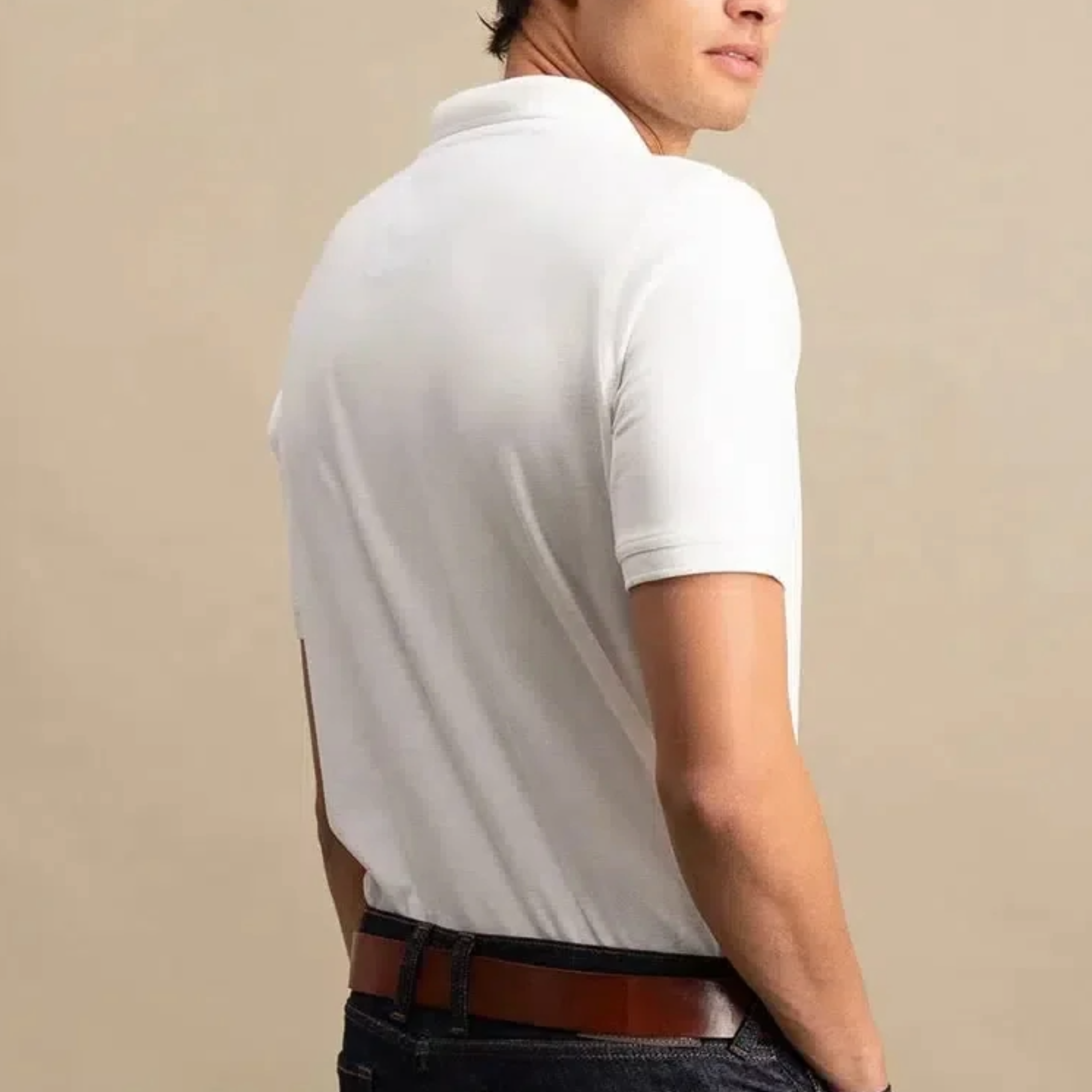 Fynch-Hatton Premium Cotton Polo Shirt - White