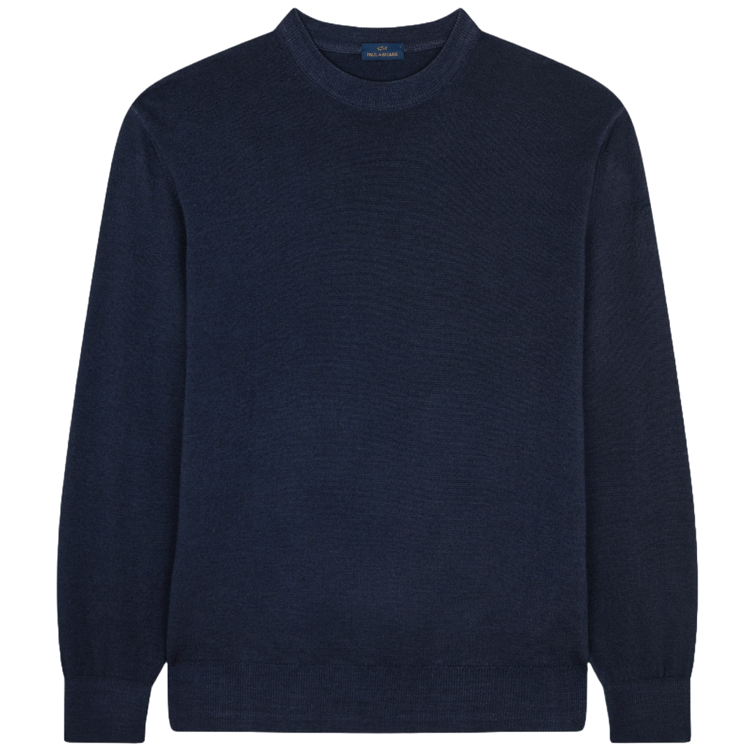 Paul & Shark Wool Crew Neck Knitwear - Navy