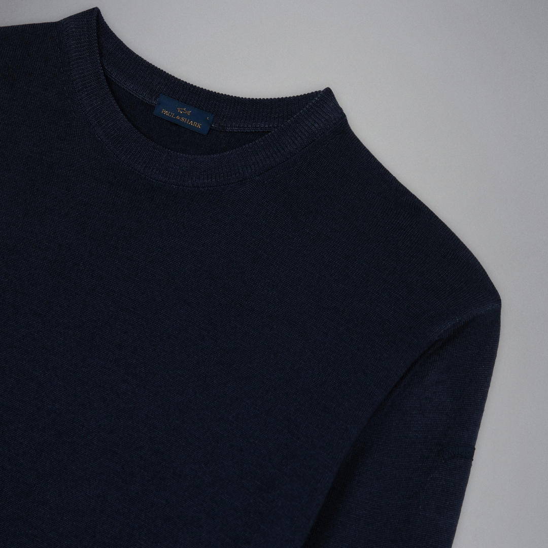 Paul & Shark Wool Crew Neck Knitwear - Navy