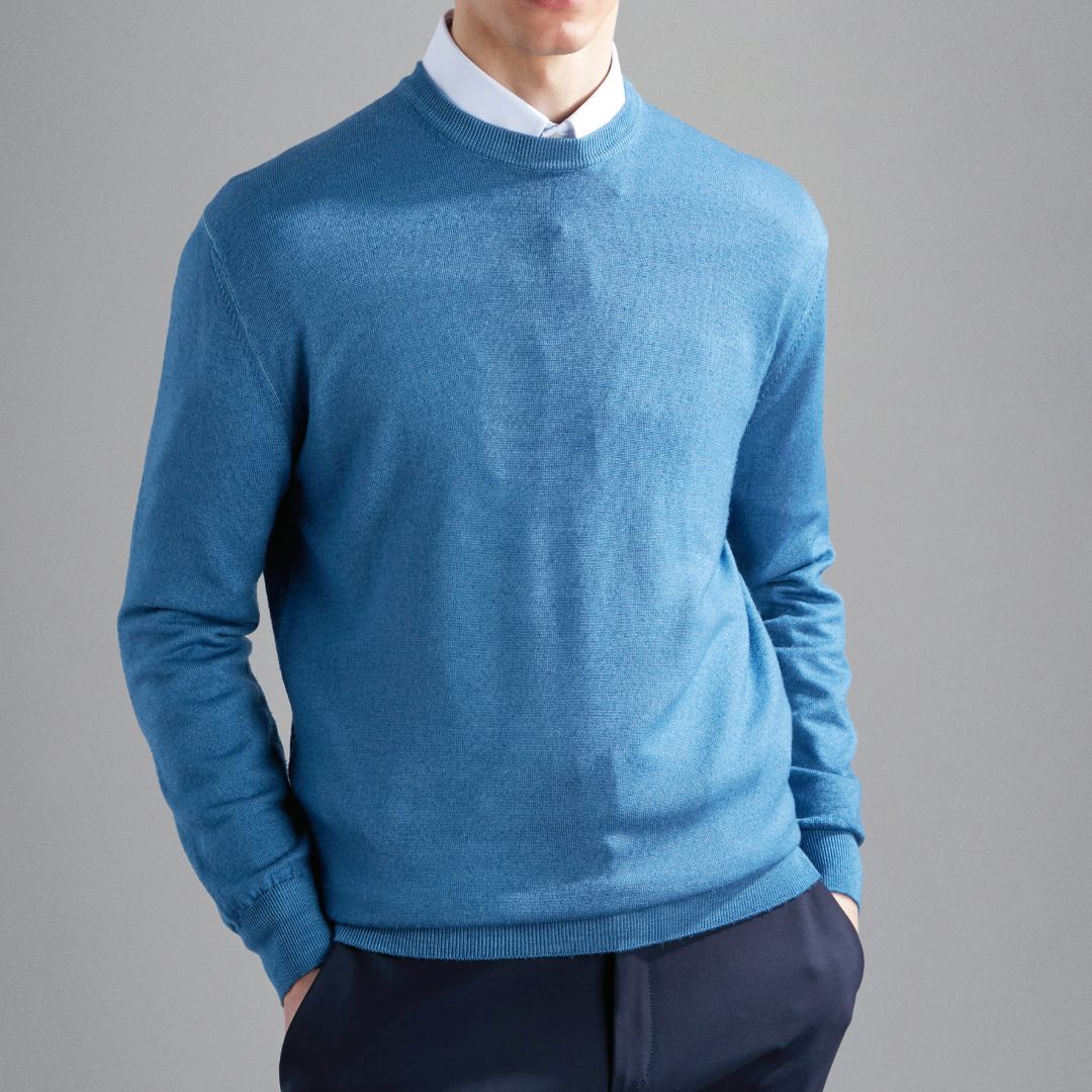 Paul & Shark Wool Crew Neck Knitwear - Blue