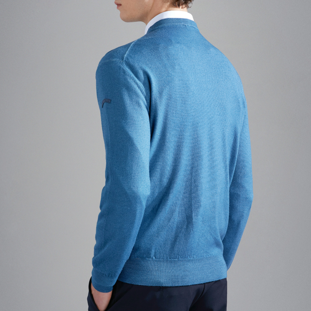 Paul & Shark Wool Crew Neck Knitwear - Blue