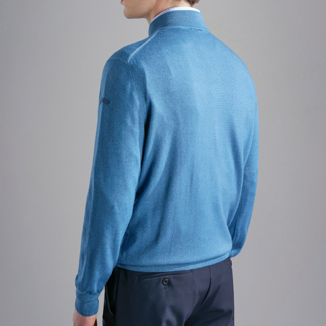 Paul & Shark Wool Half Zip Jumper - Blue