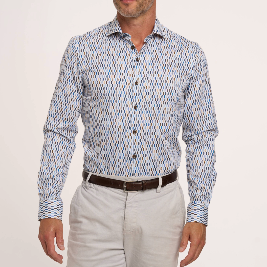 R2 Amsterdam Print Shirt - White