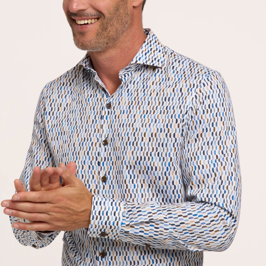 R2 Amsterdam Print Shirt - White