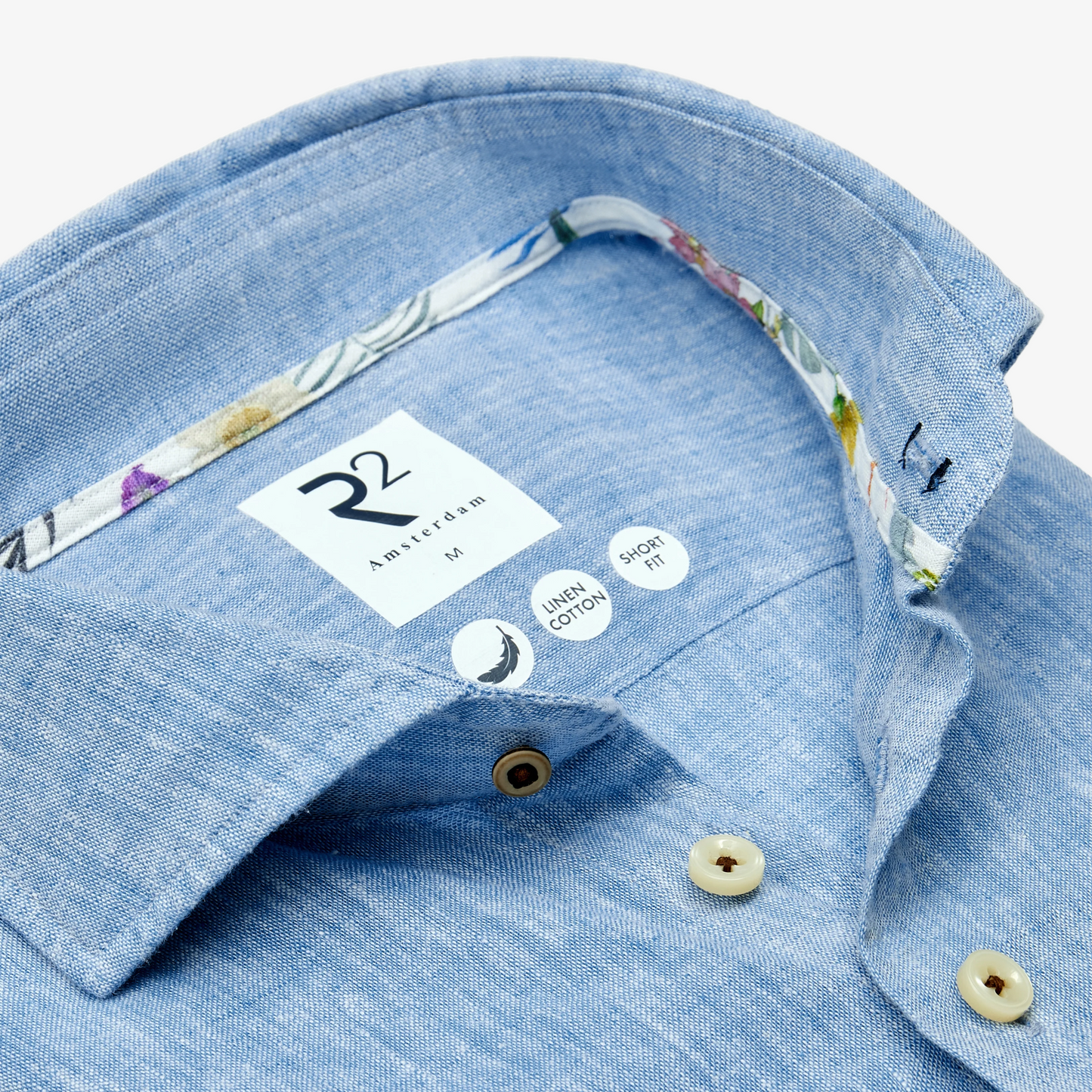 R2 Amsterdam Linen Shirt - Denim Blue