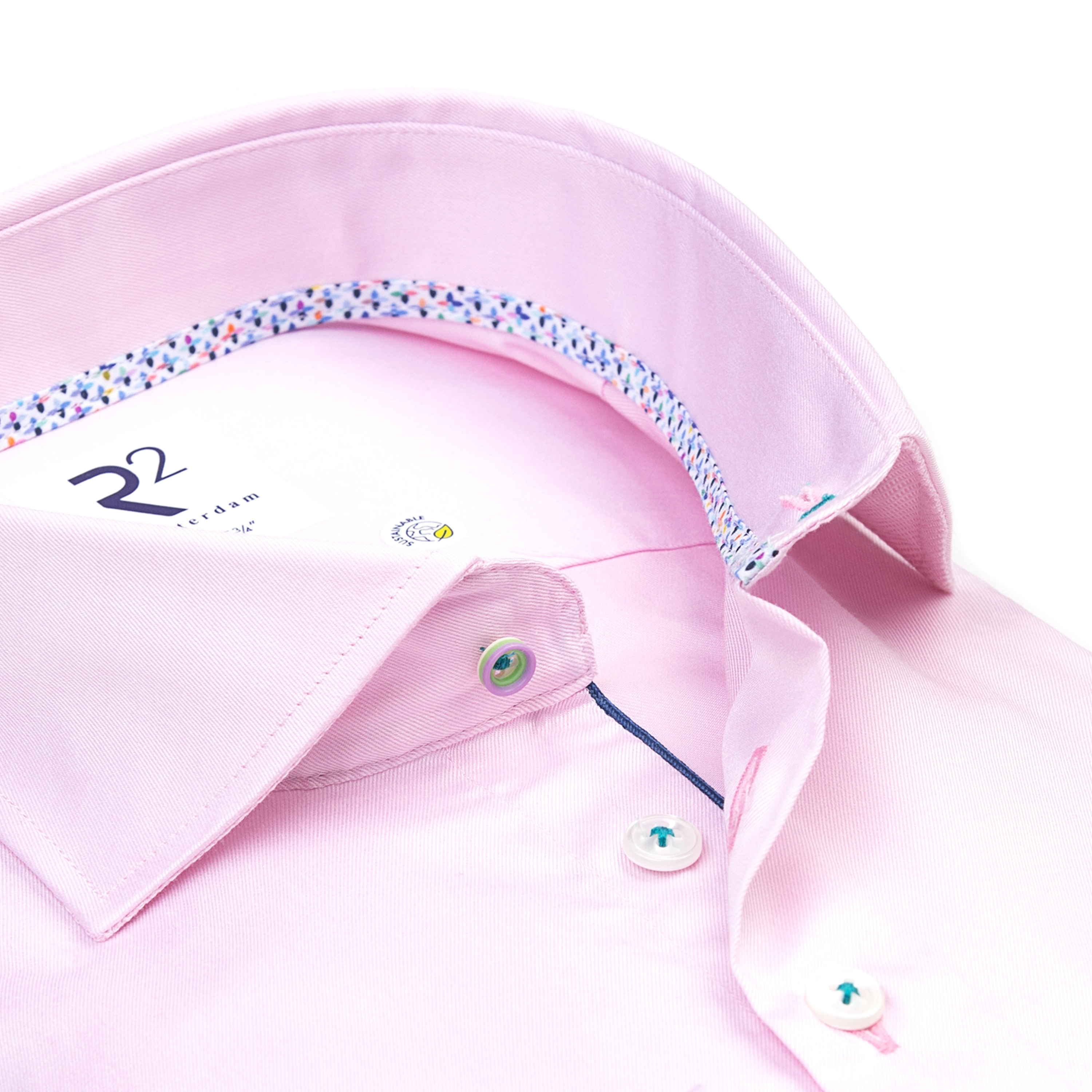 R2 Amsterdam Cotton-Tencel Shirt - Light Pink