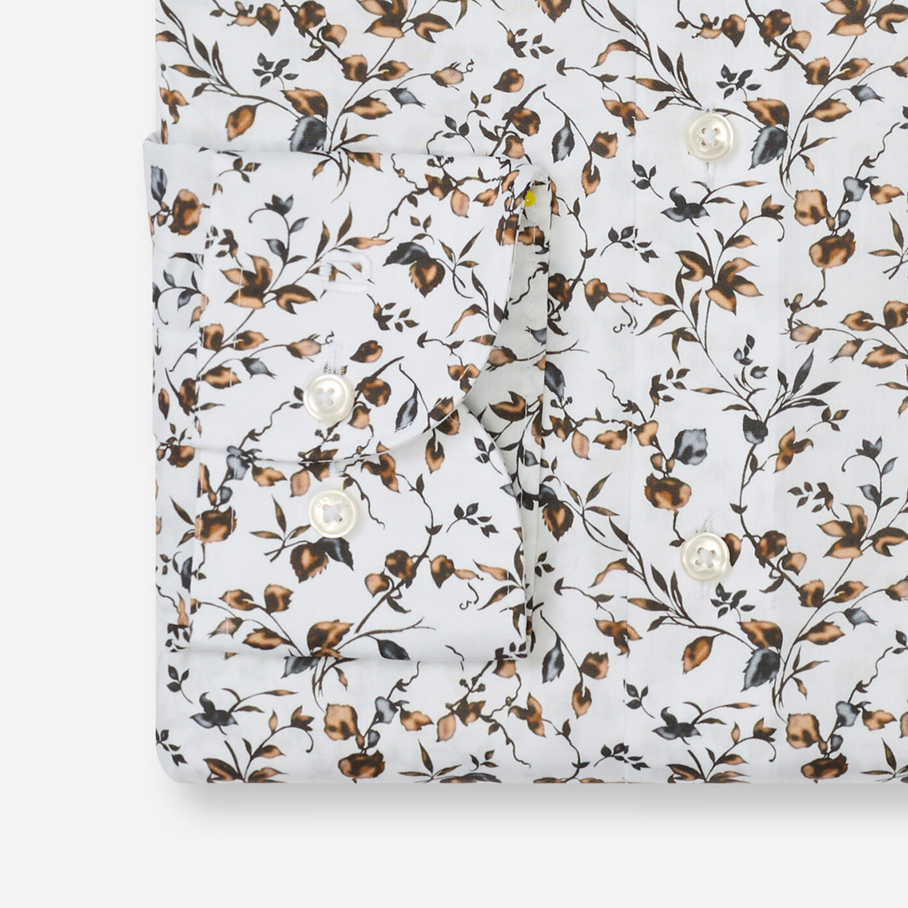 Olymp Luxor Modern Fit Floral Print Shirt - White