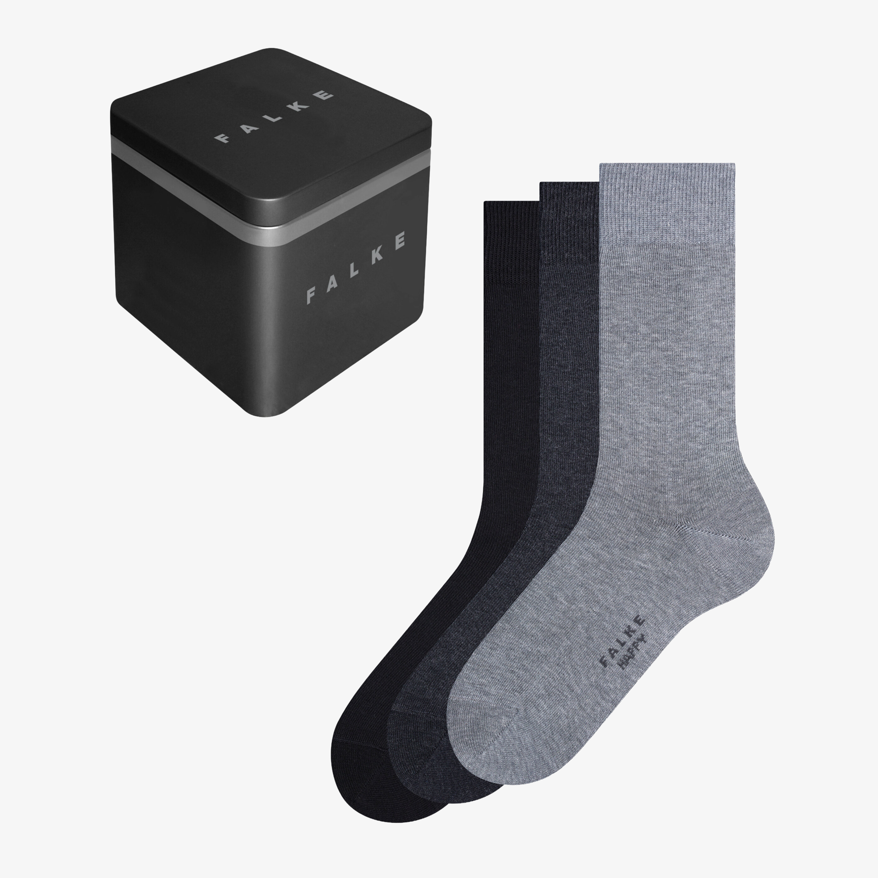 Falke Happy Box 3 Pack Socks - Grey