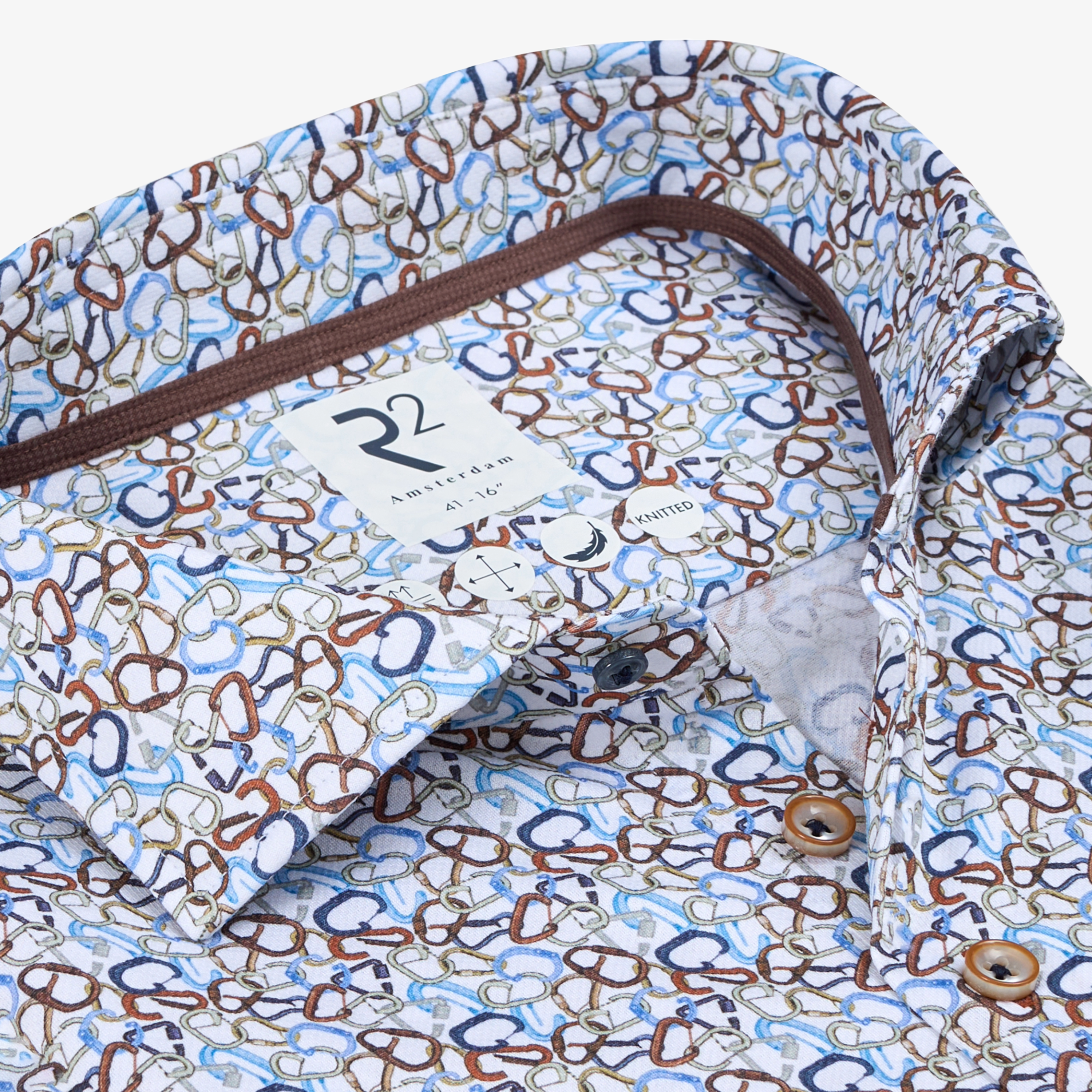 R2 Amsterdam Printed Shirt - White