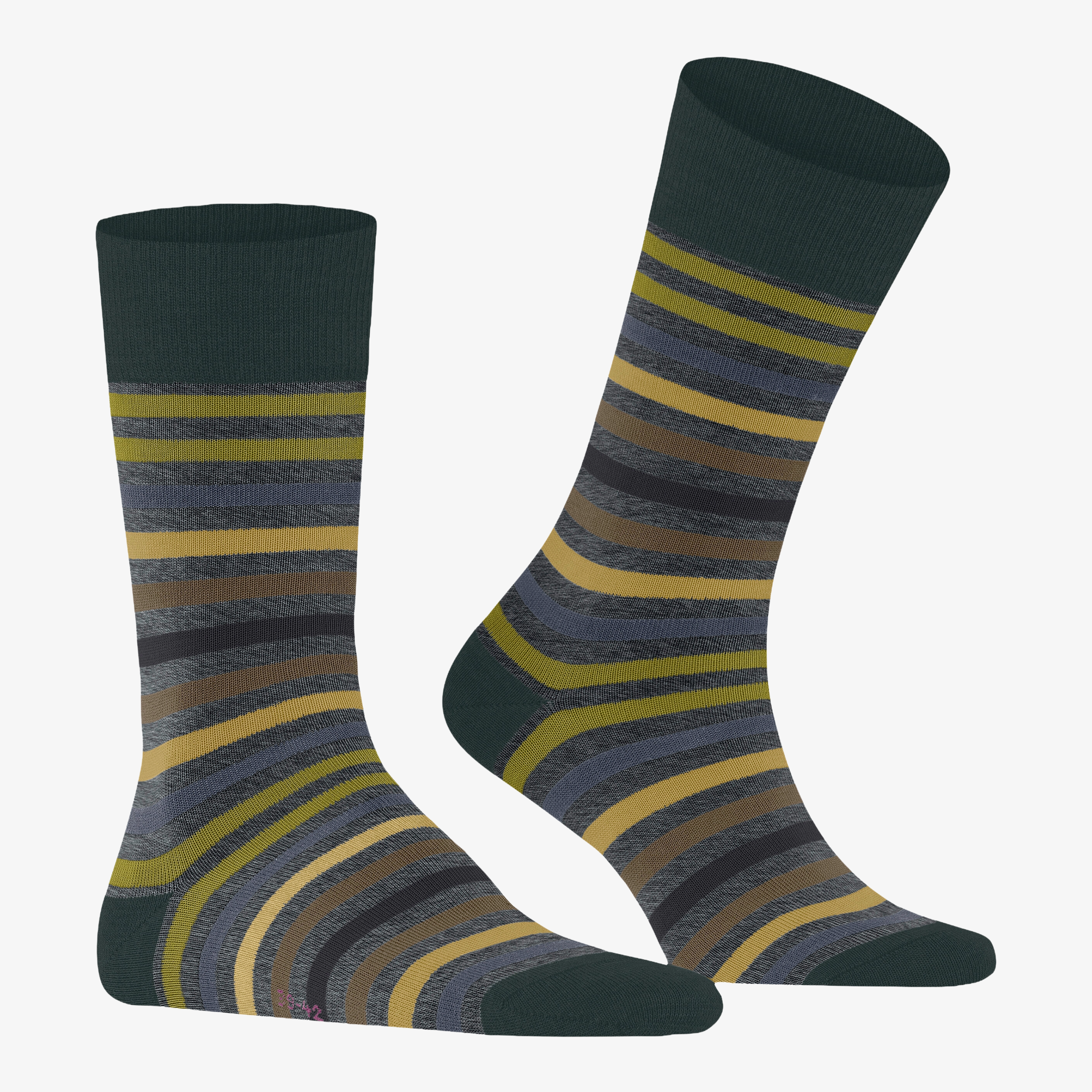 Falke Tinted Stripe Socks - Steel Melange