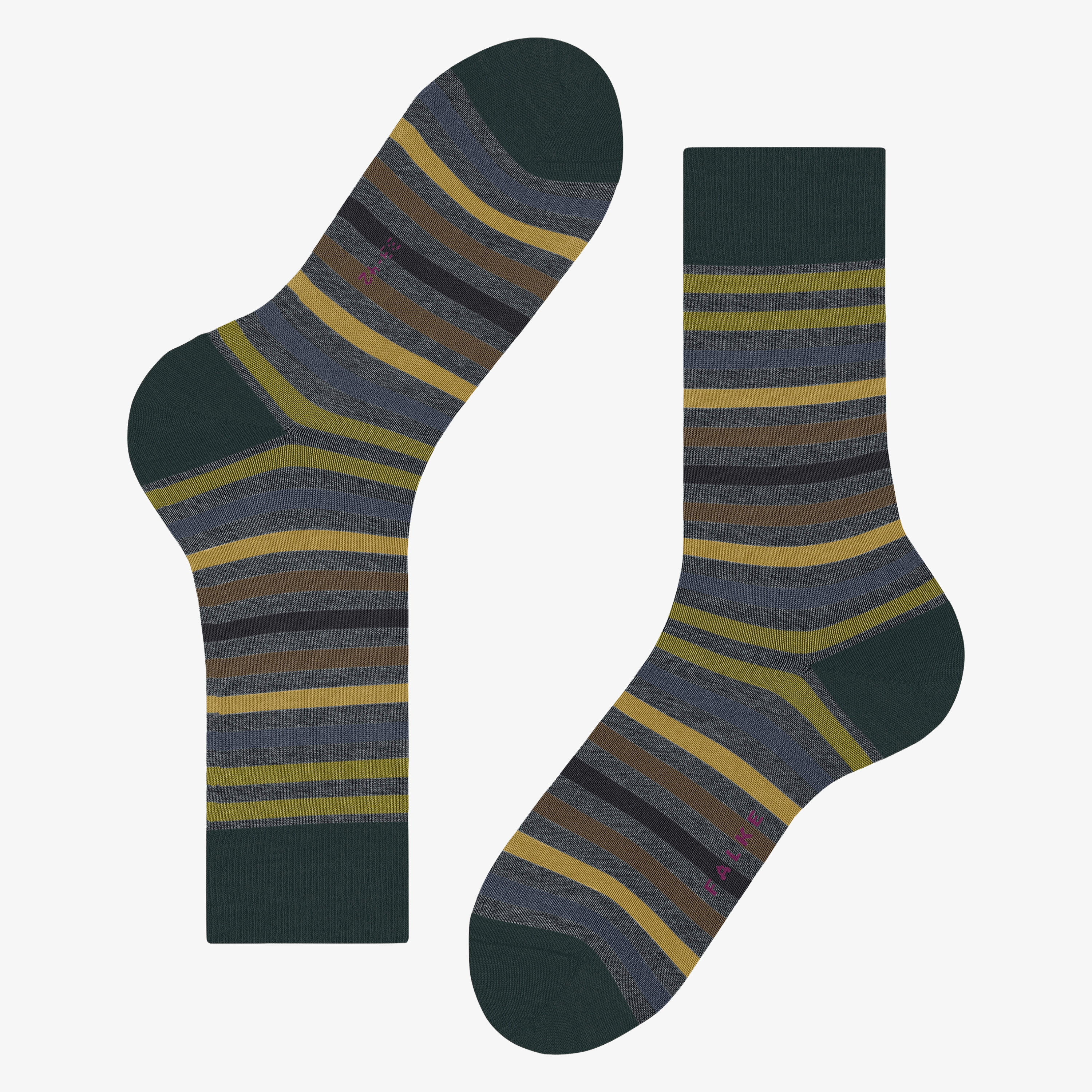 Falke Tinted Stripe Socks - Steel Melange