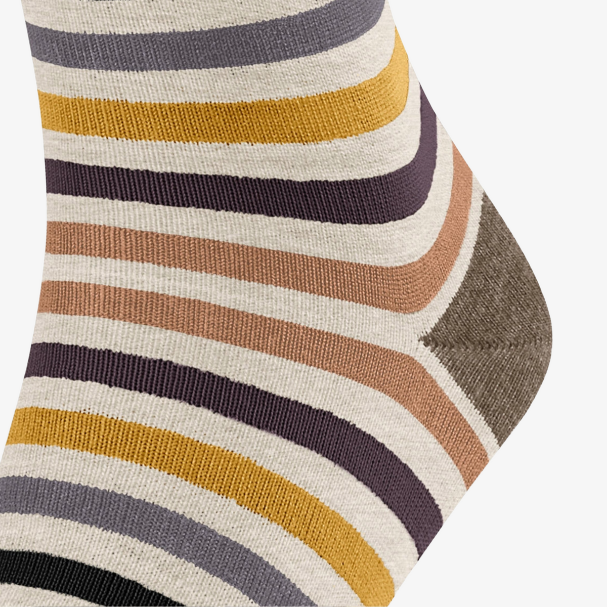 Falke Tinted Stripe Socks - Beige Melange