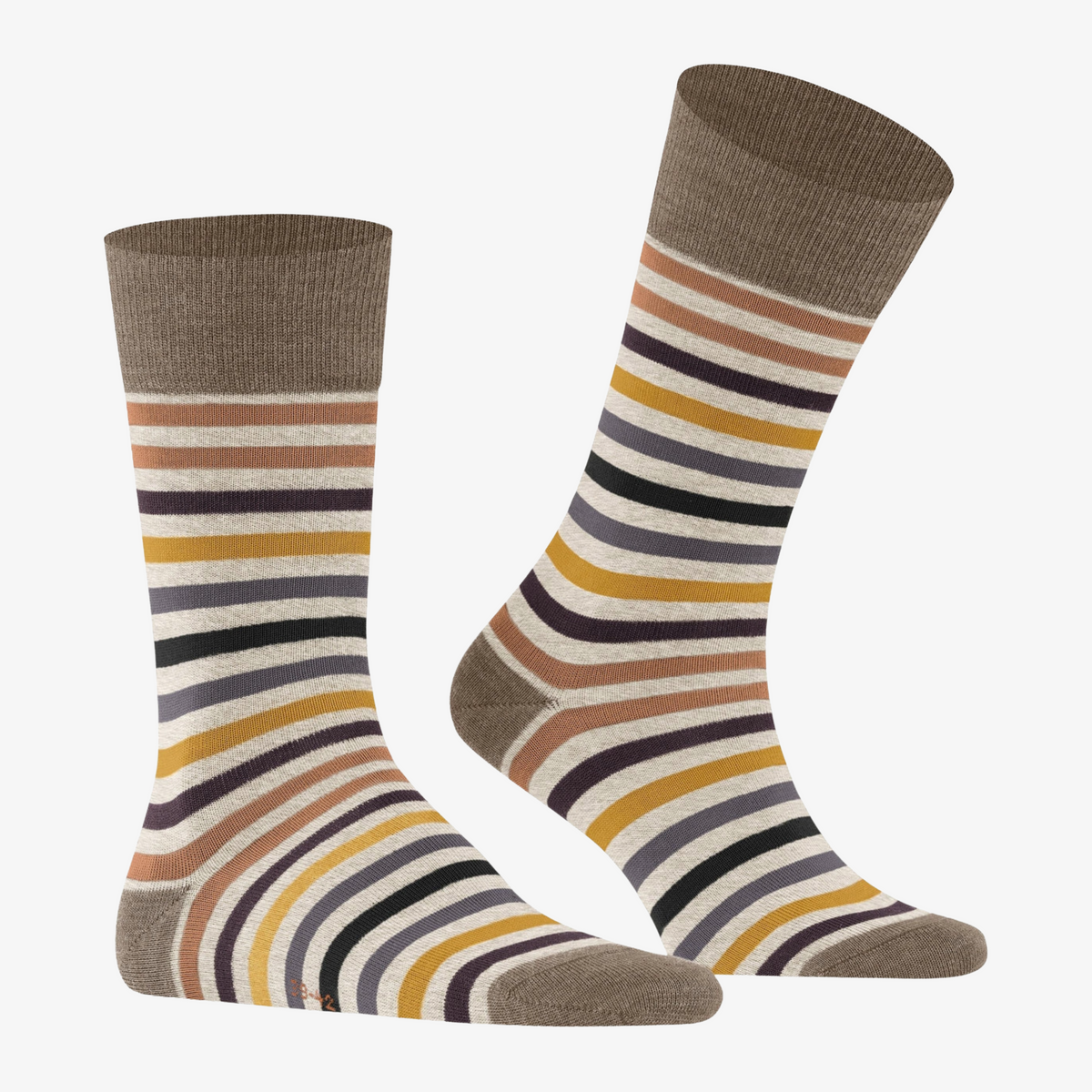 Falke Tinted Stripe Socks - Beige Melange