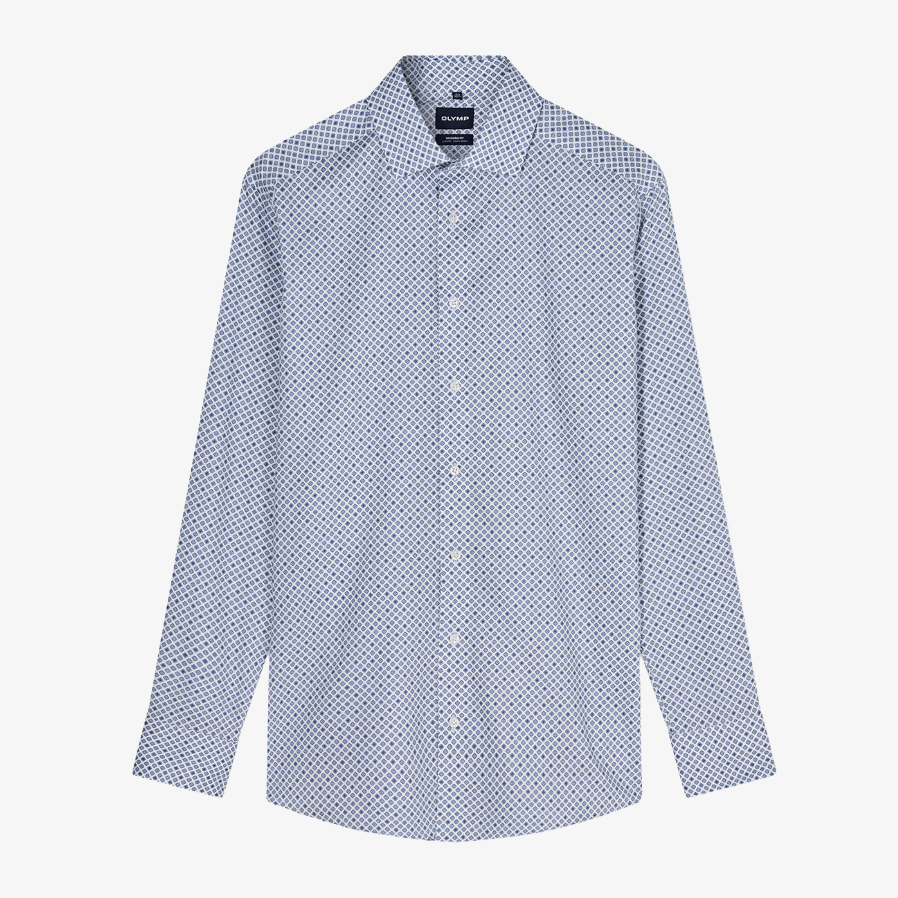Olymp Luxor Modern Fit Printed Shirt - White
