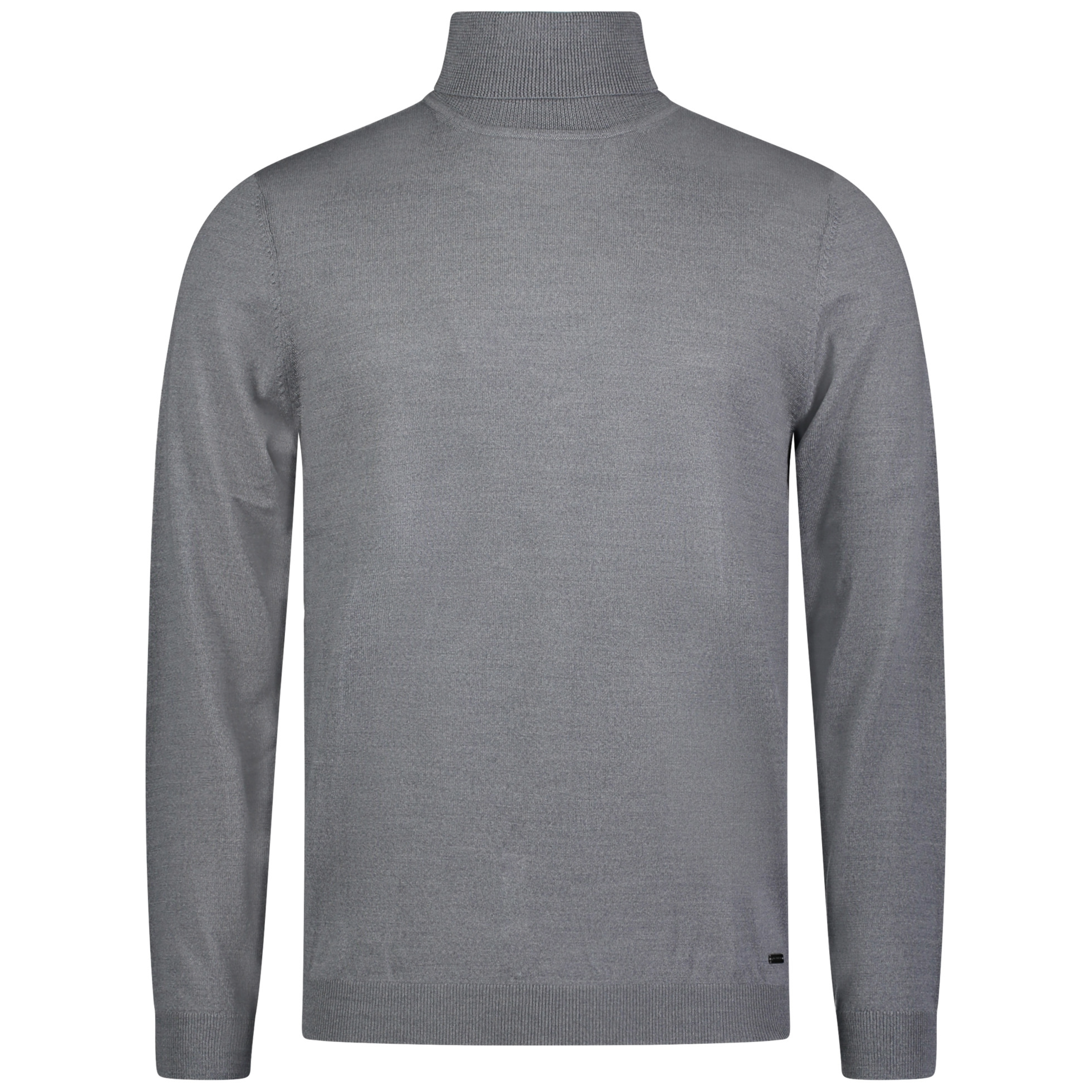 Roy Robson Merino Wool Roll Collar - Mid Grey