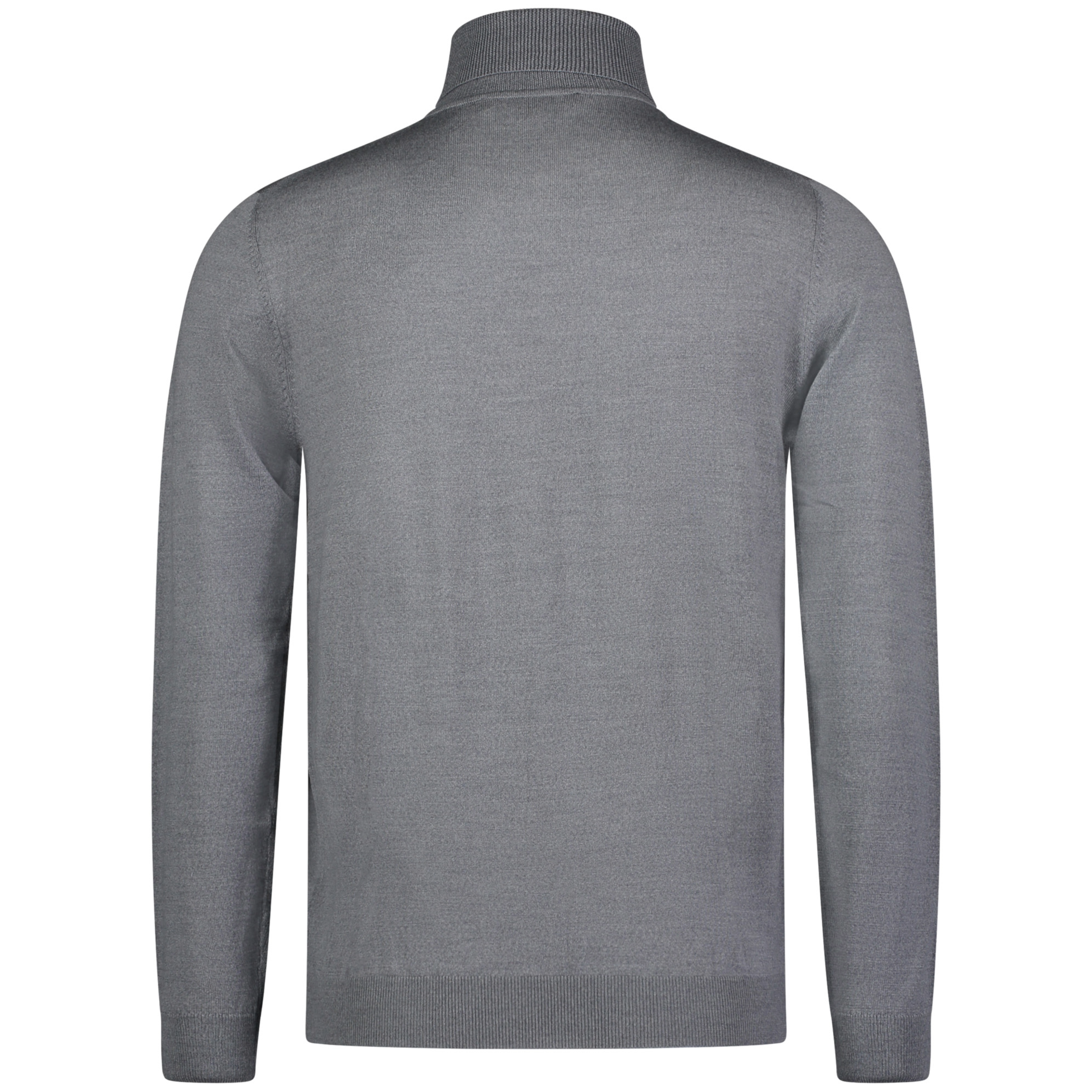 Roy Robson Merino Wool Roll Collar - Mid Grey