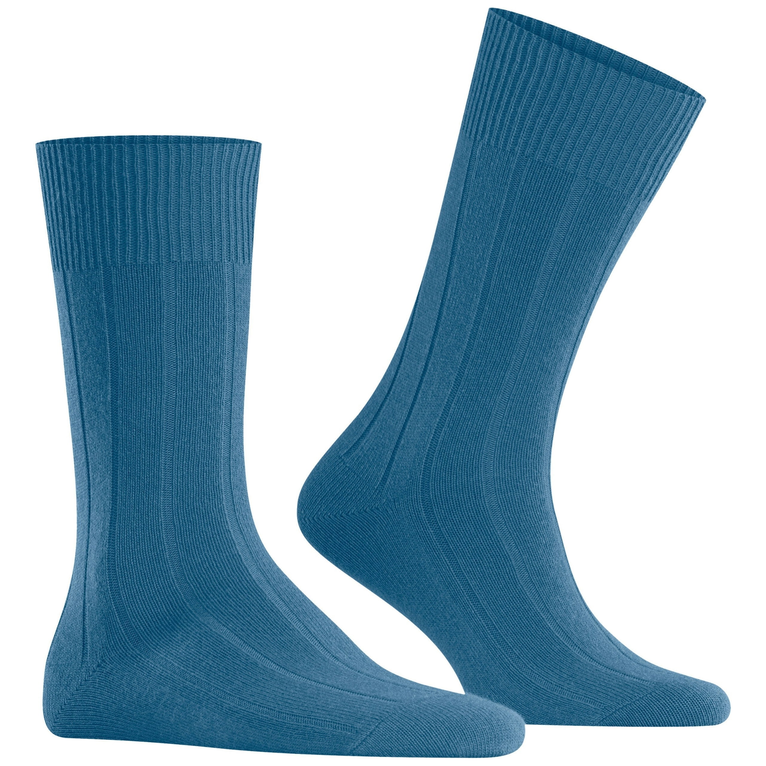 Falke Lhasa Rib Wool-Cashmere Socks - Sky Blue
