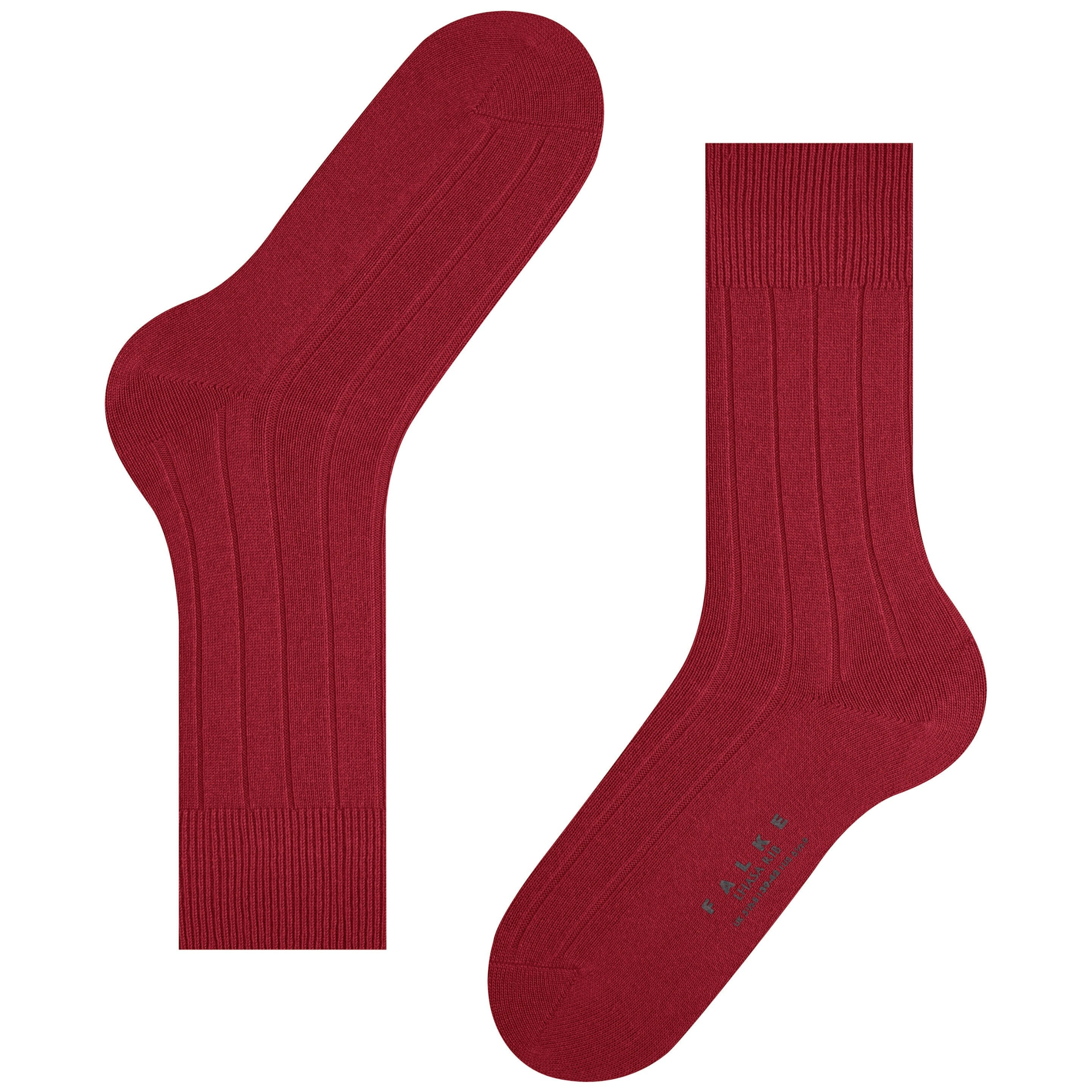 Falke Lhasa Rib Wool-Cashmere Socks - Red