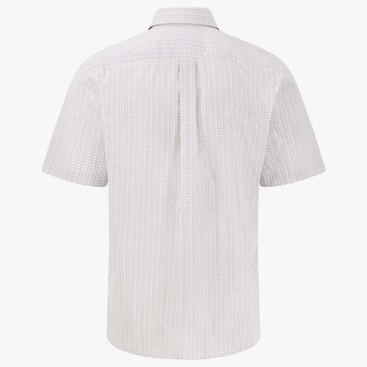 Fynch-Hatton Cotton Poplin Short Sleeve Patterned Shirt - Vivid Yellow