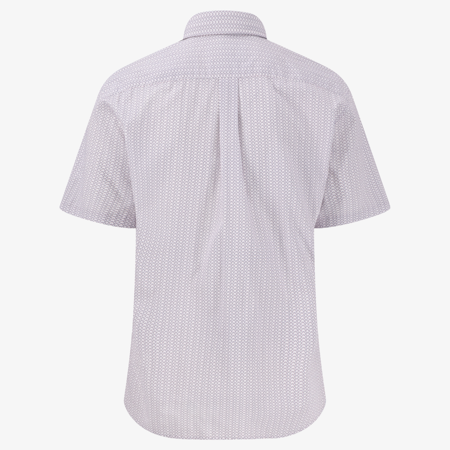 Fynch-Hatton Cotton Poplin Short Sleeve Patterned Shirt - Peony