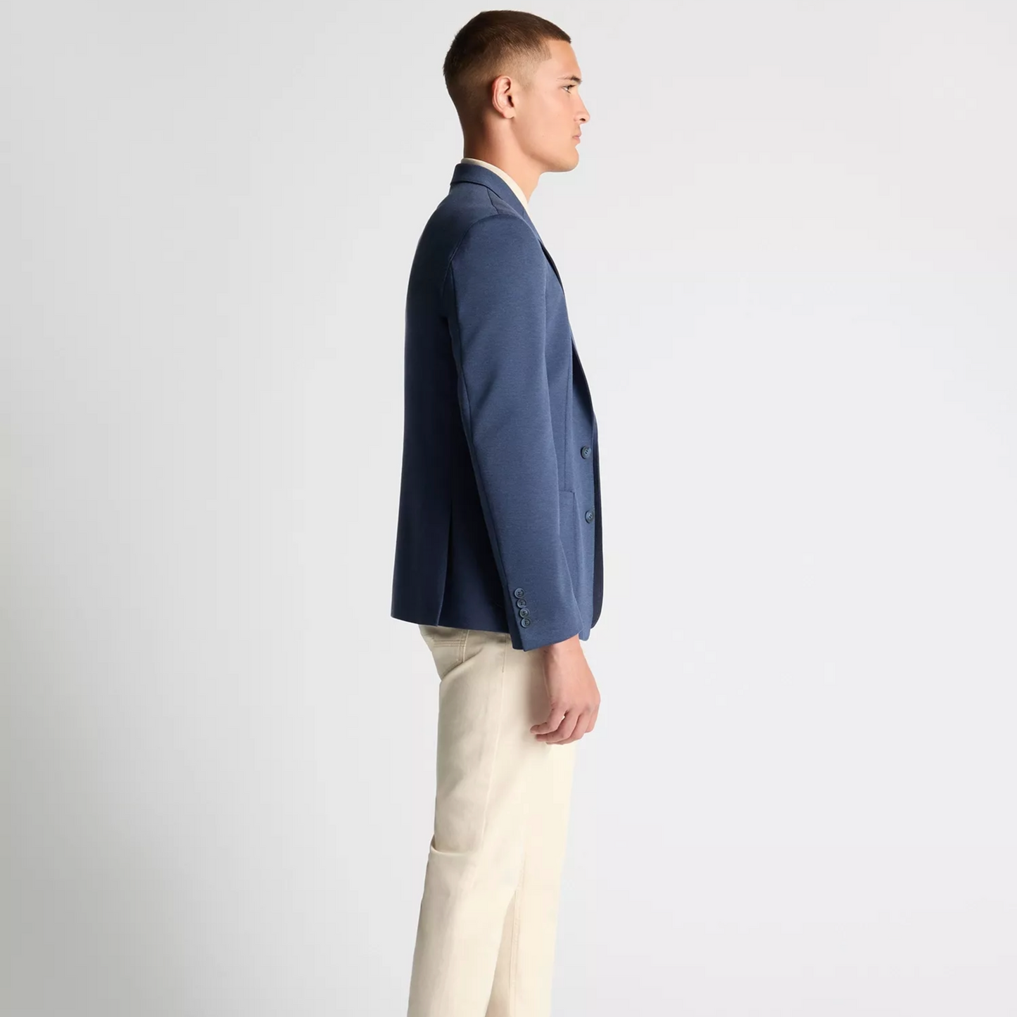 Remus Slim Fit Jersey Stretch Jacket - Blue