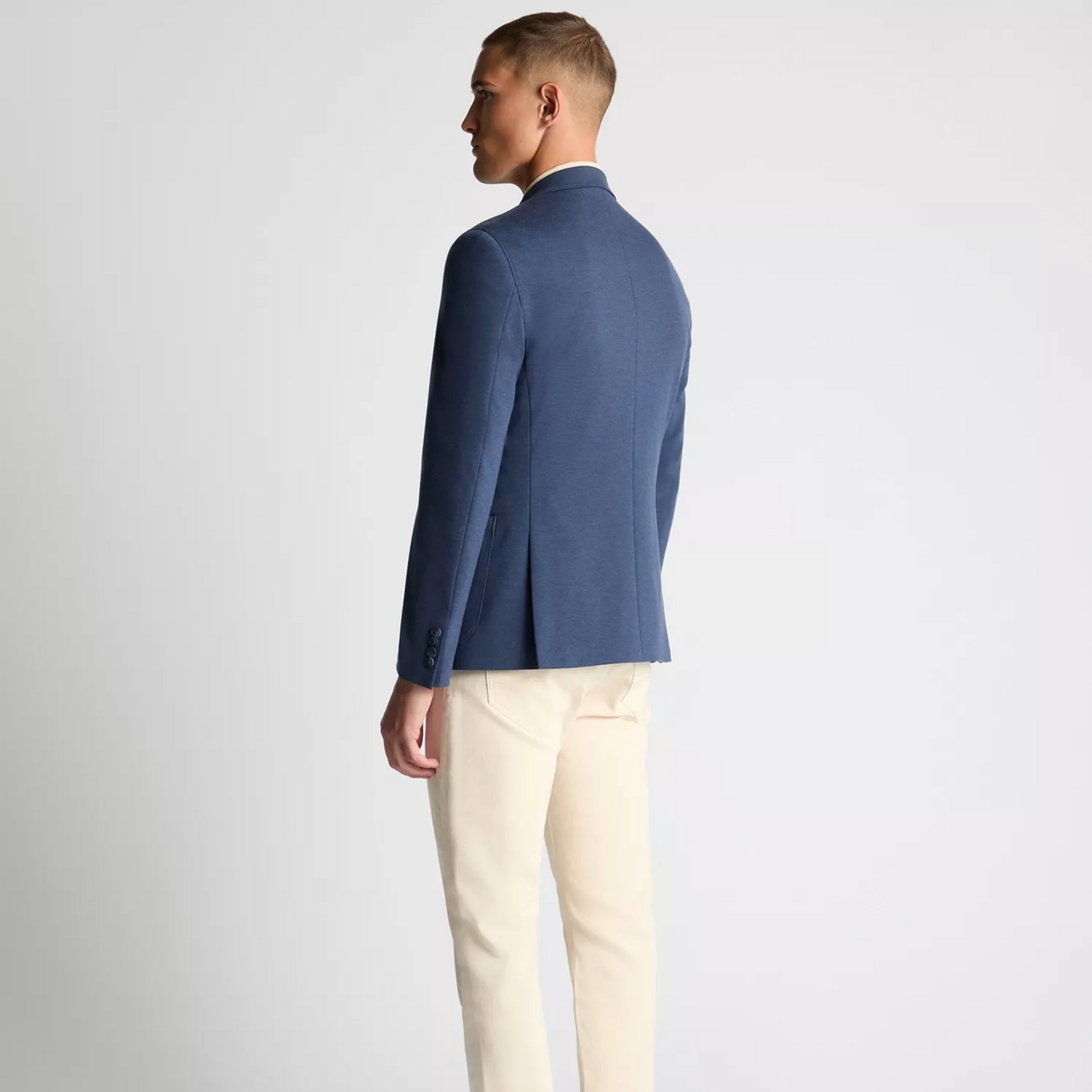 Remus Slim Fit Jersey Stretch Jacket - Blue