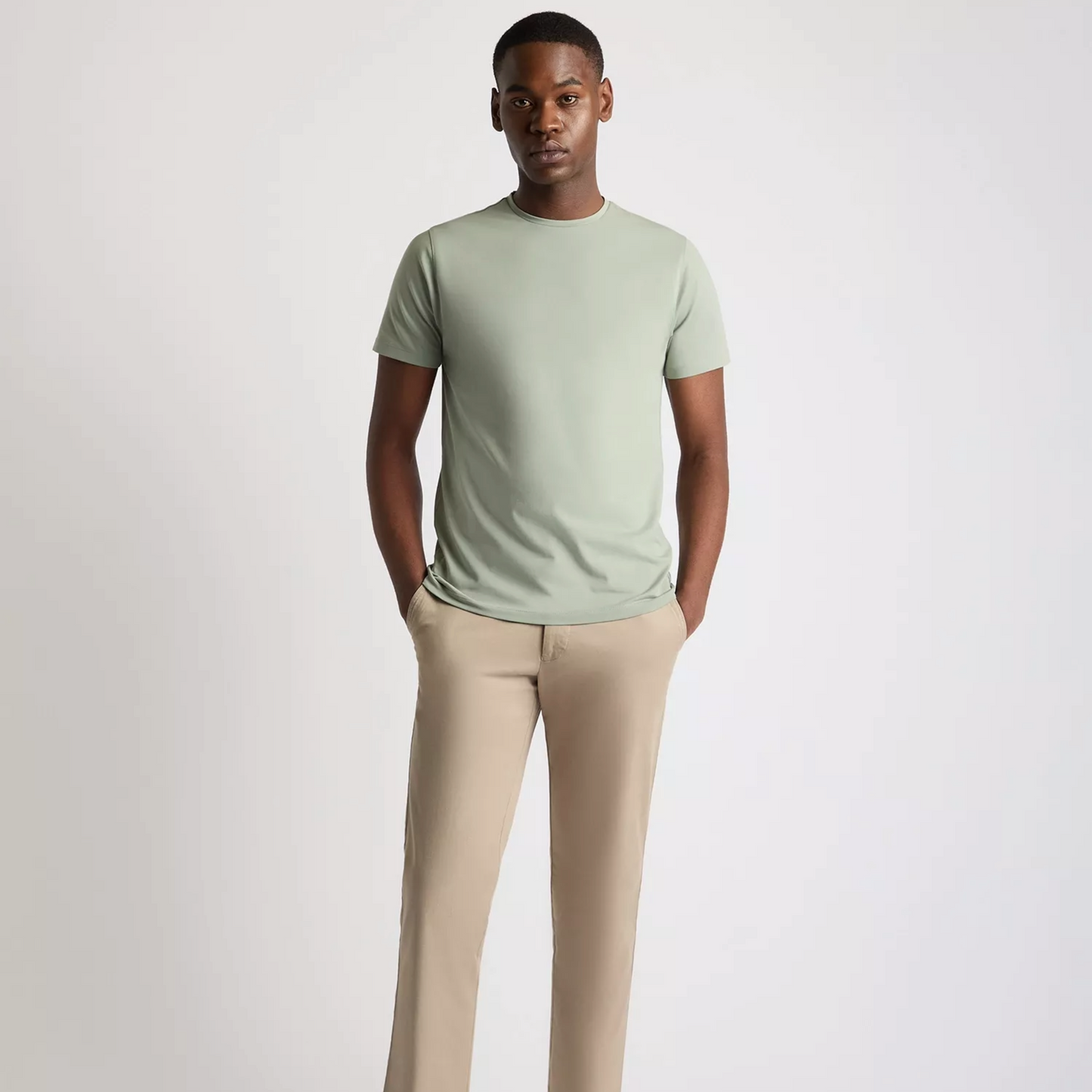 Remus Tapered Fit Cotton-Stretch T-Shirt - Green